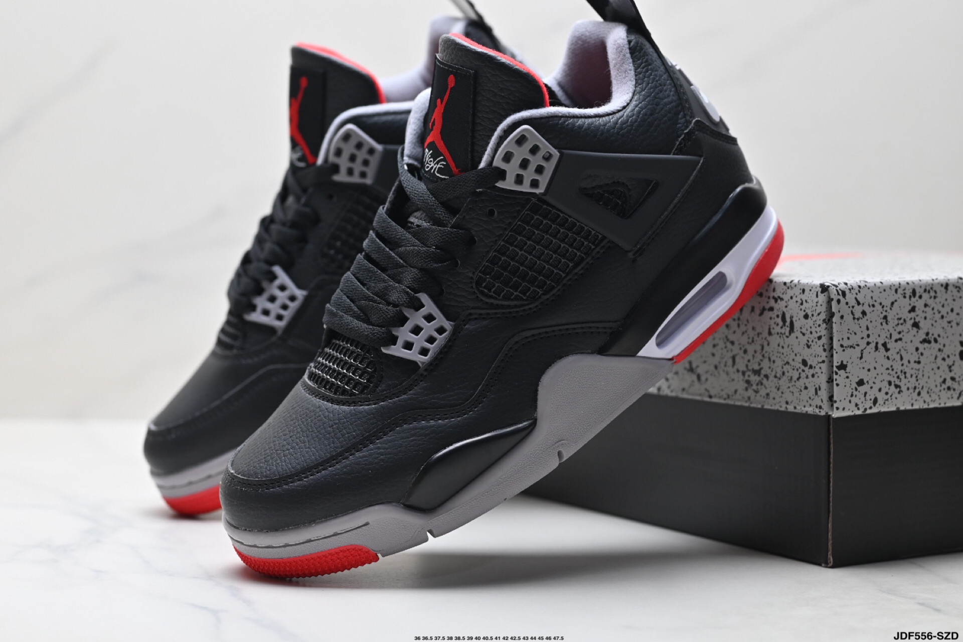 Jordan Air 4 Retro Mid Top Sneakers Black/Red
