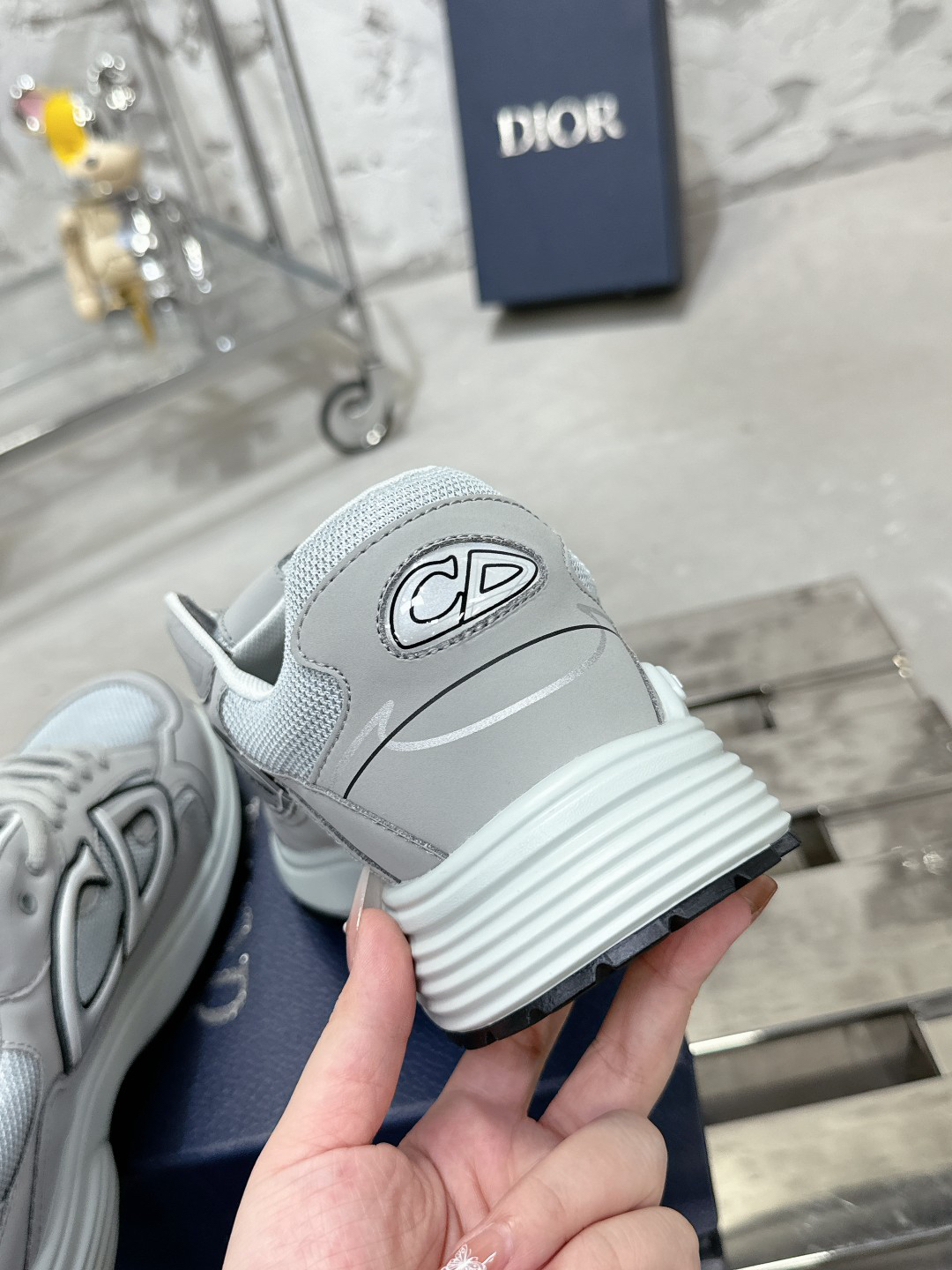 Dior B30 Reflective Dad Sneakers Grey