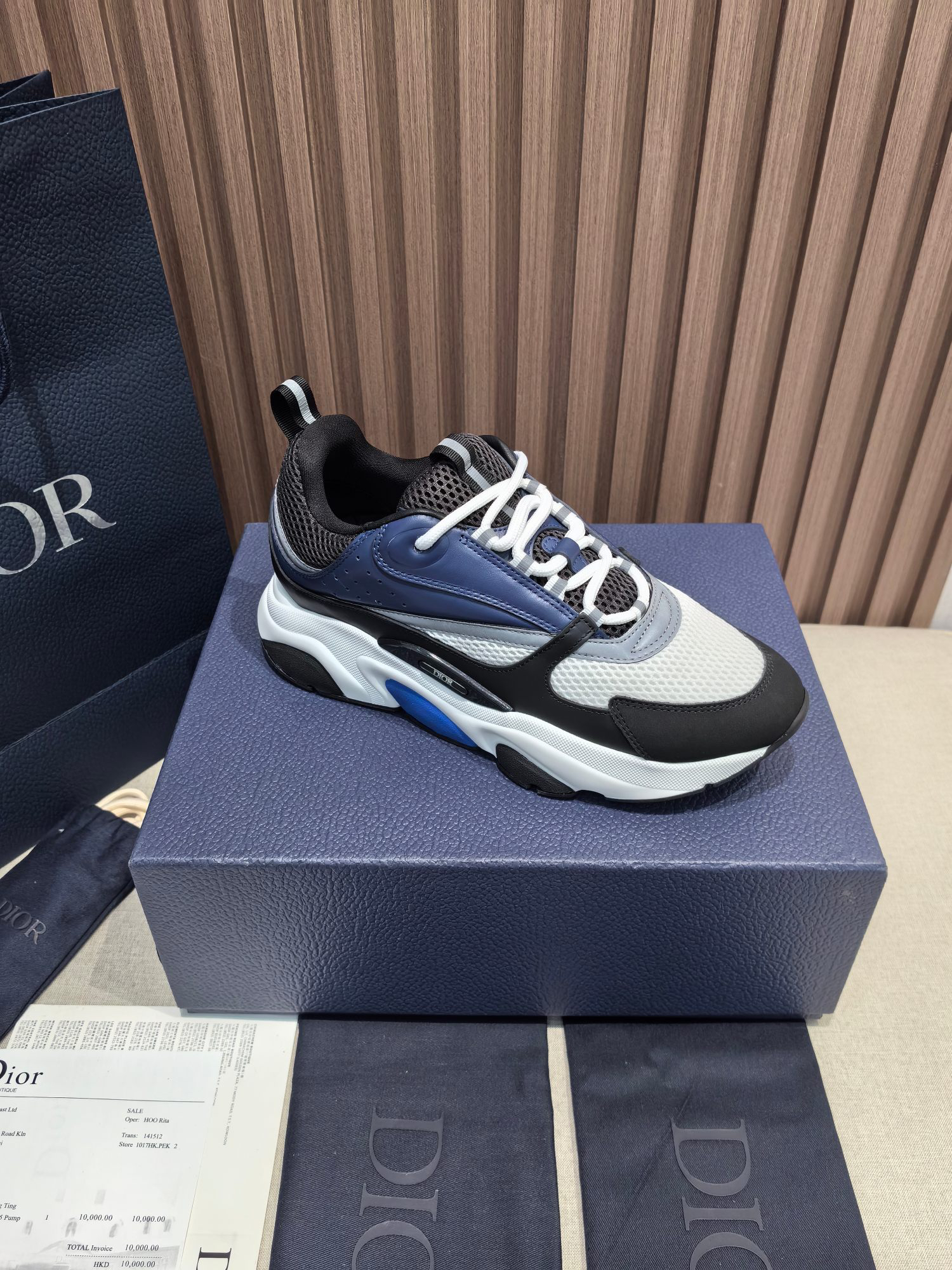 Dior B22 Low-Top Chunky Sneakers Blue