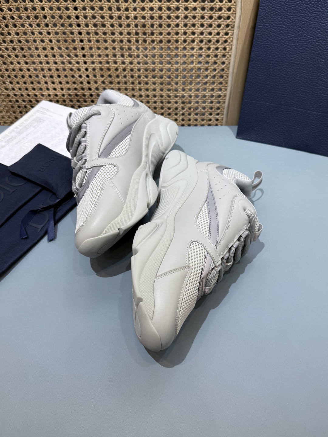 Dior B22 Chunky Runner Sneakers Gray
