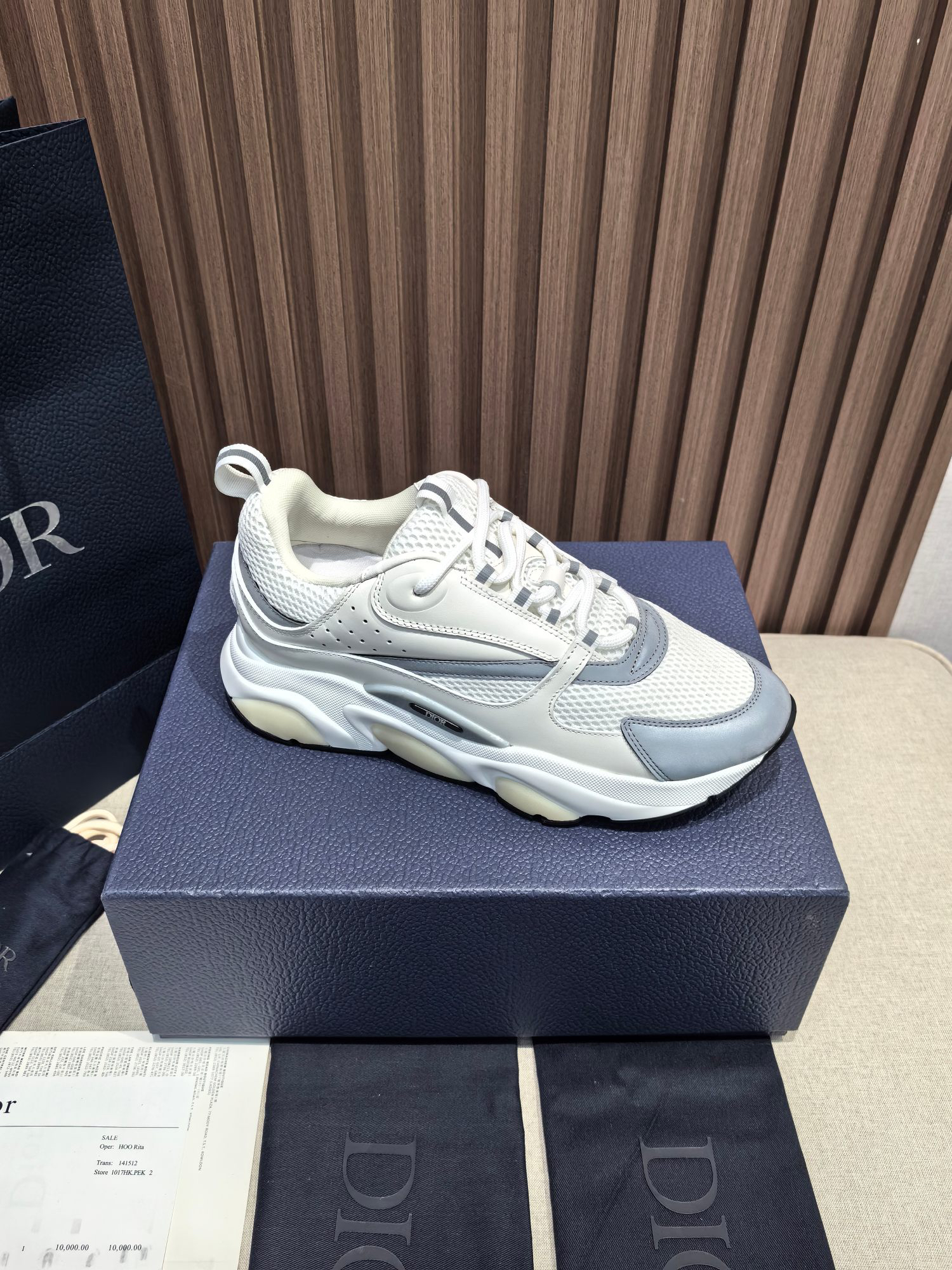 Dior B22 Low-Top Sneakers White/Grey