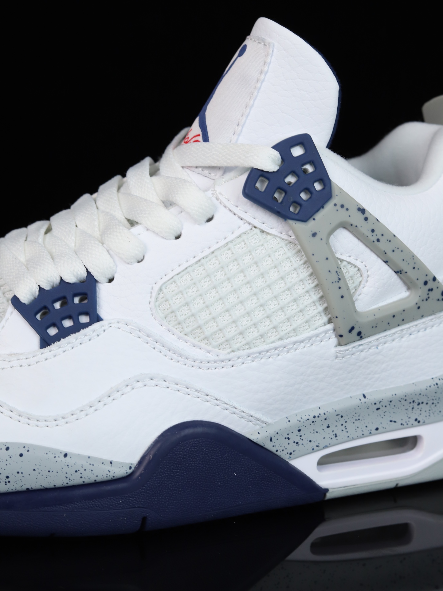 Jordan Air Jordan 4 Retro AJ4 Shoes White Navy