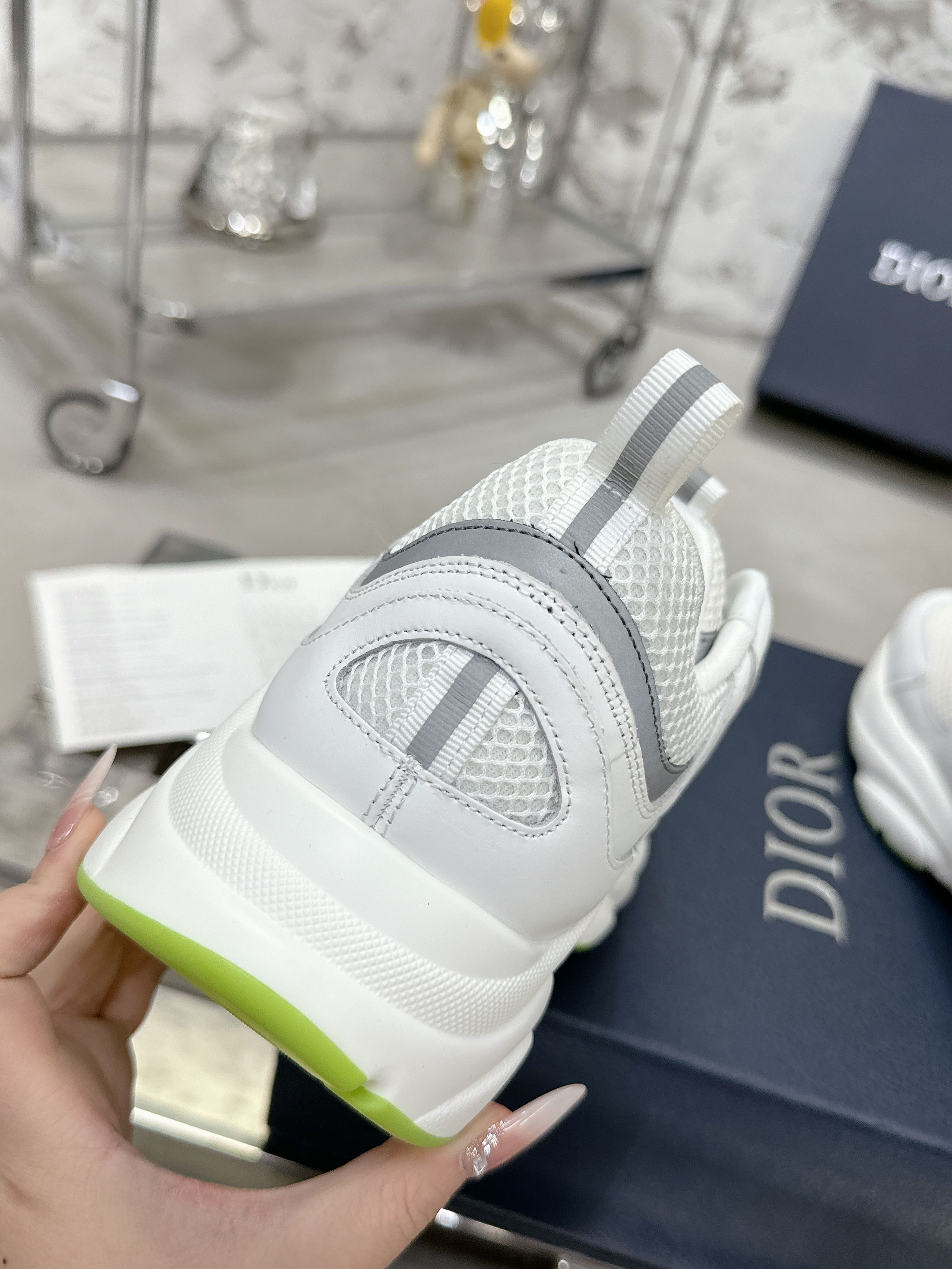Dior B22 Mesh Lifestyle Sneakers White/Grey