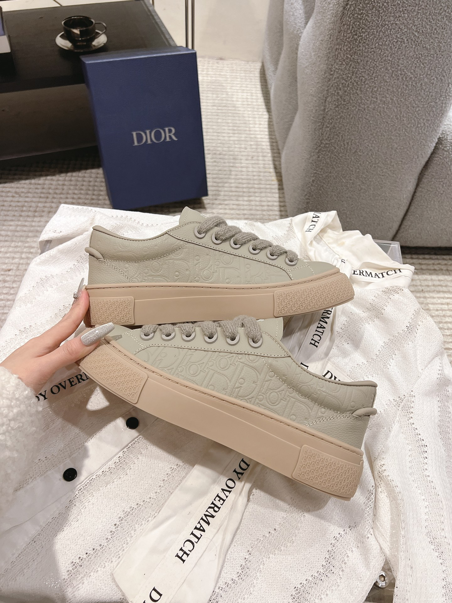 Dior B33 CD Diamond Sneakers Gray