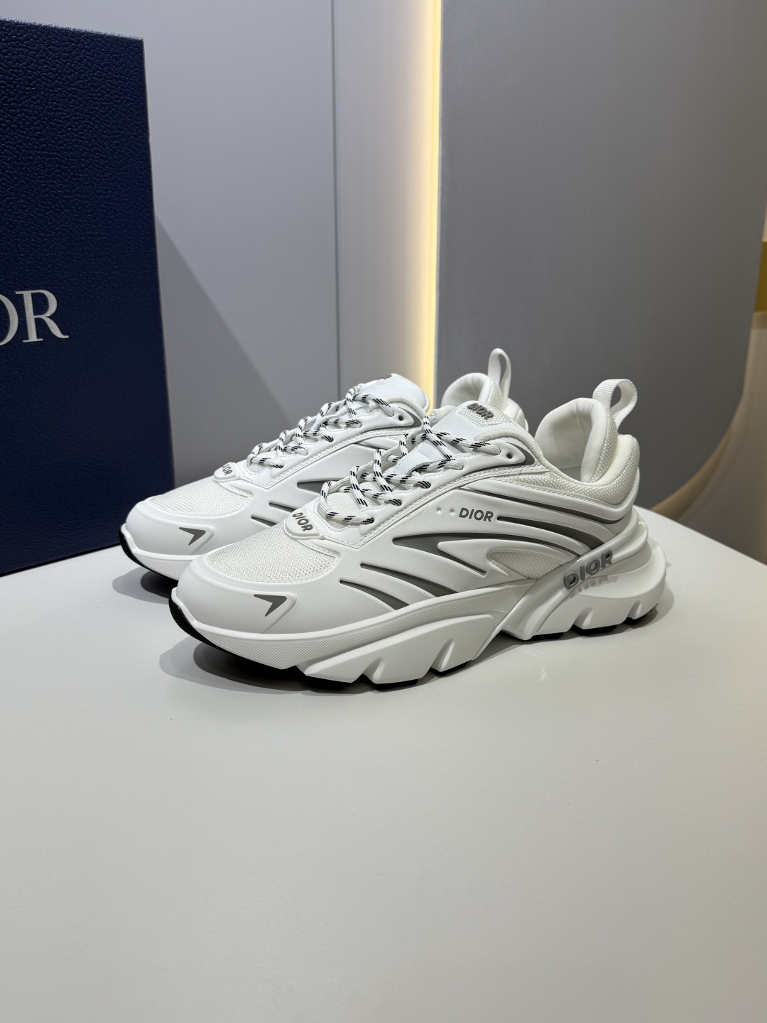 Dior B44 Blade Chunky Sneakers White
