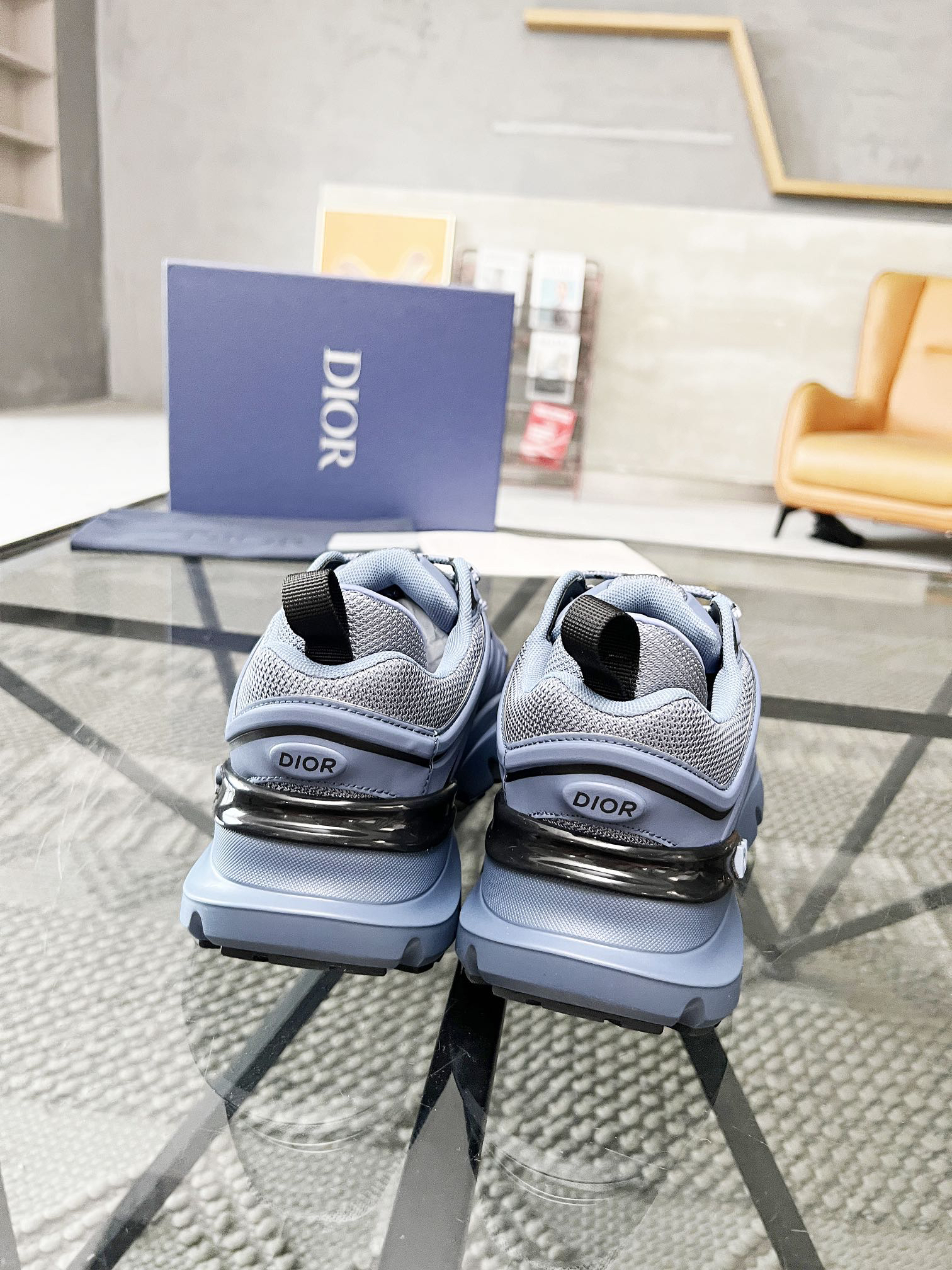 Dior B44 Blade Mesh Sneakers Gray-Blue
