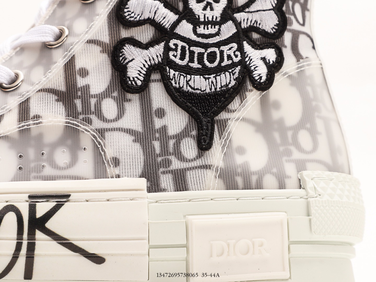 Dior B23 Tears High-Top Sneakers Grey