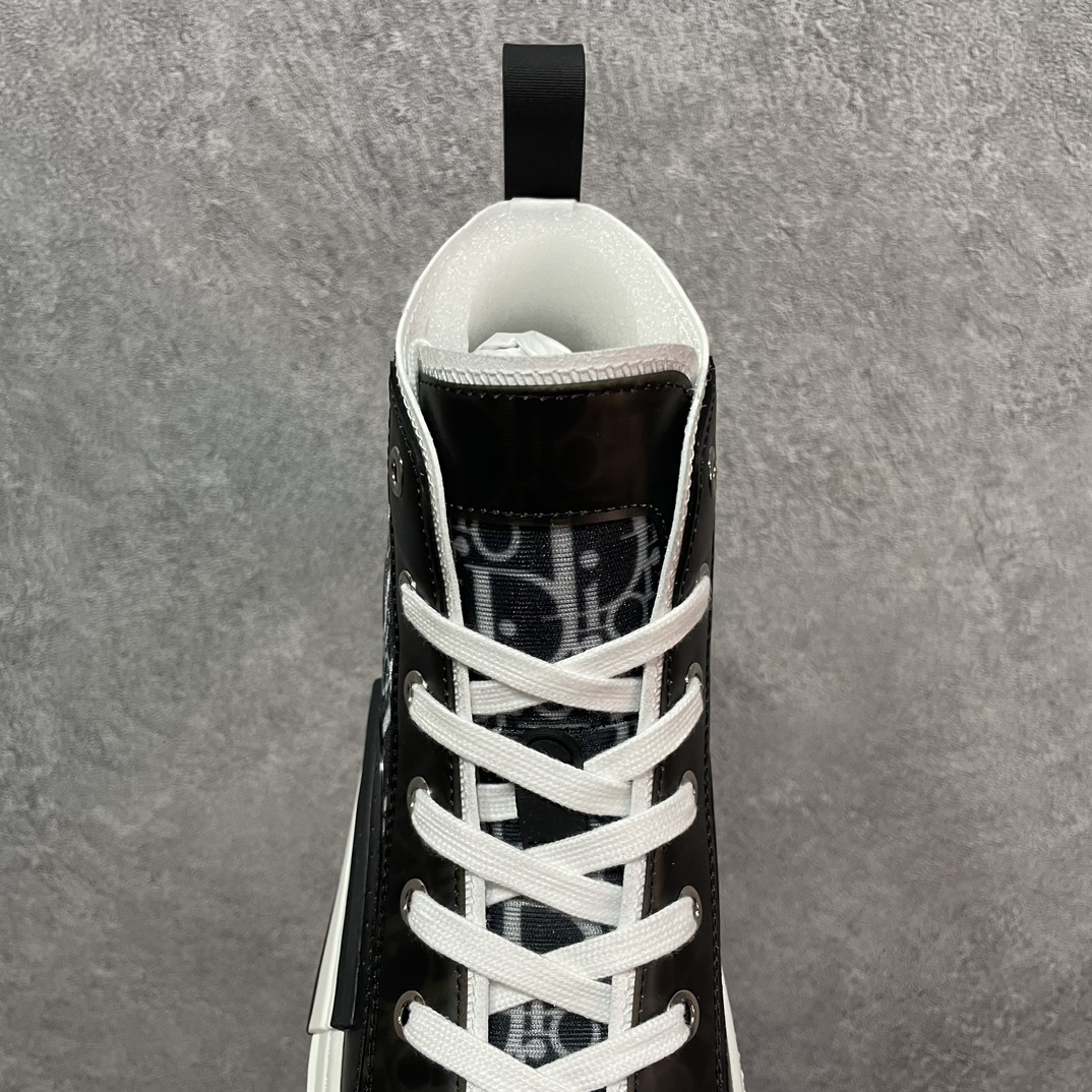 Dior B23 Oblique High-Top Sneakers Black/White