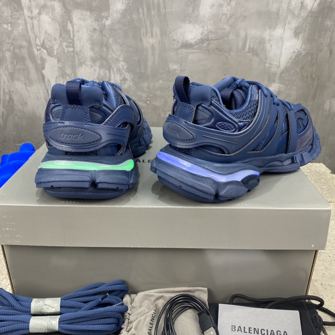 Balenciaga Track LED Trainer Sneakers Navy