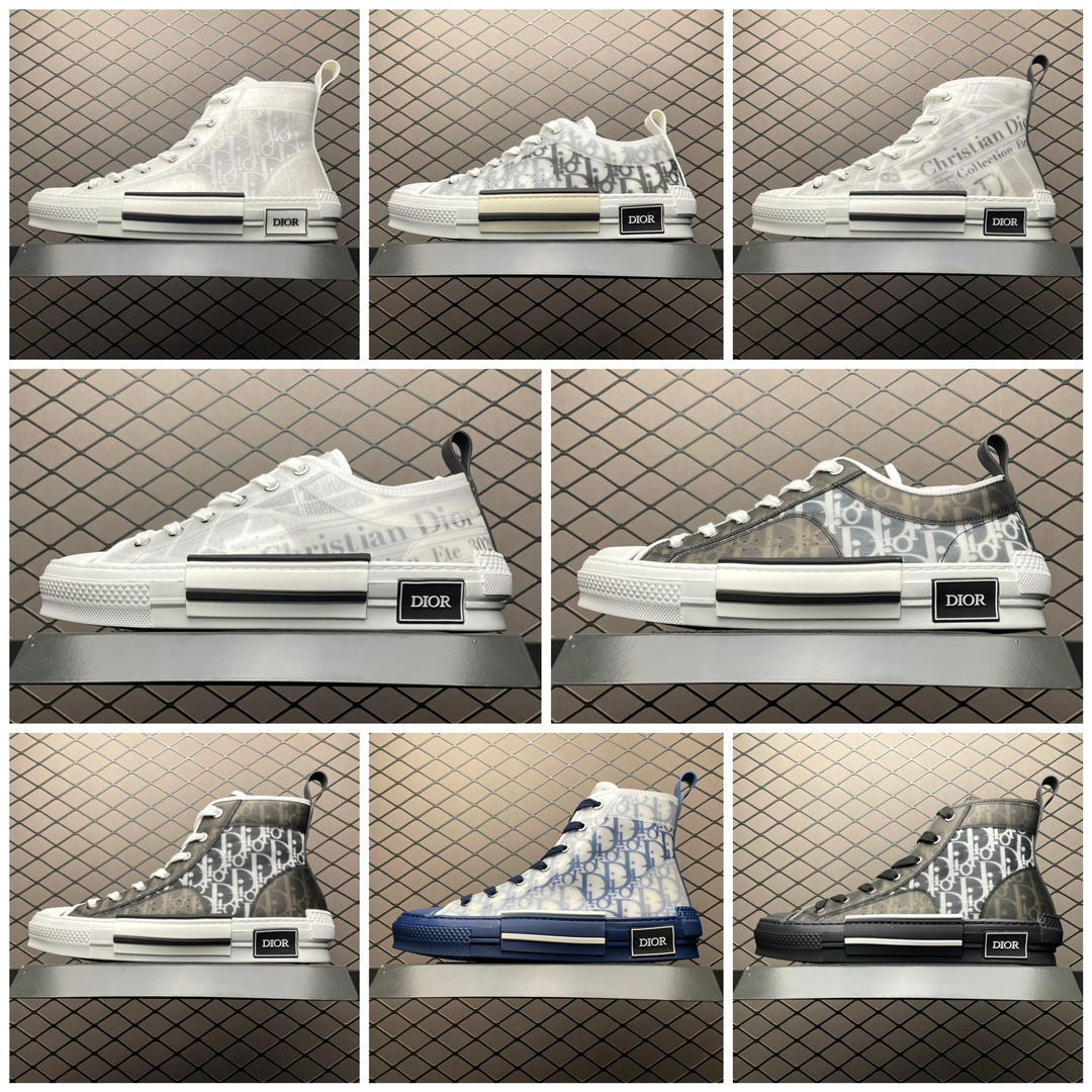 Dior B23 Oblique High-Top Sneakers Blue