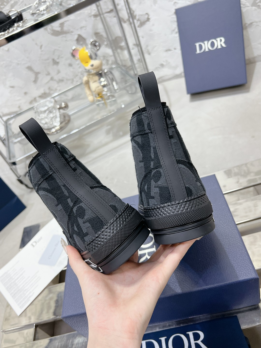 Dior B23 Oblique High-Top Sneakers Black