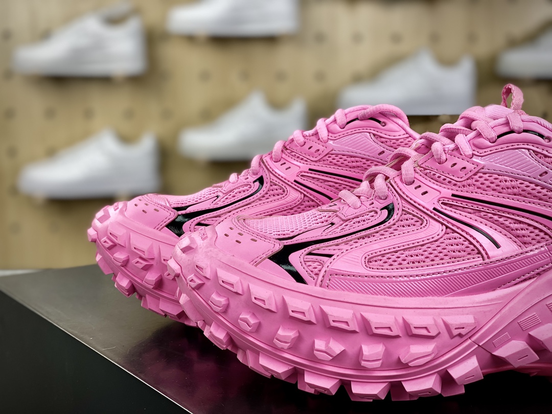 Balenciaga Defender Platform Sneakers Fluorescent Pink