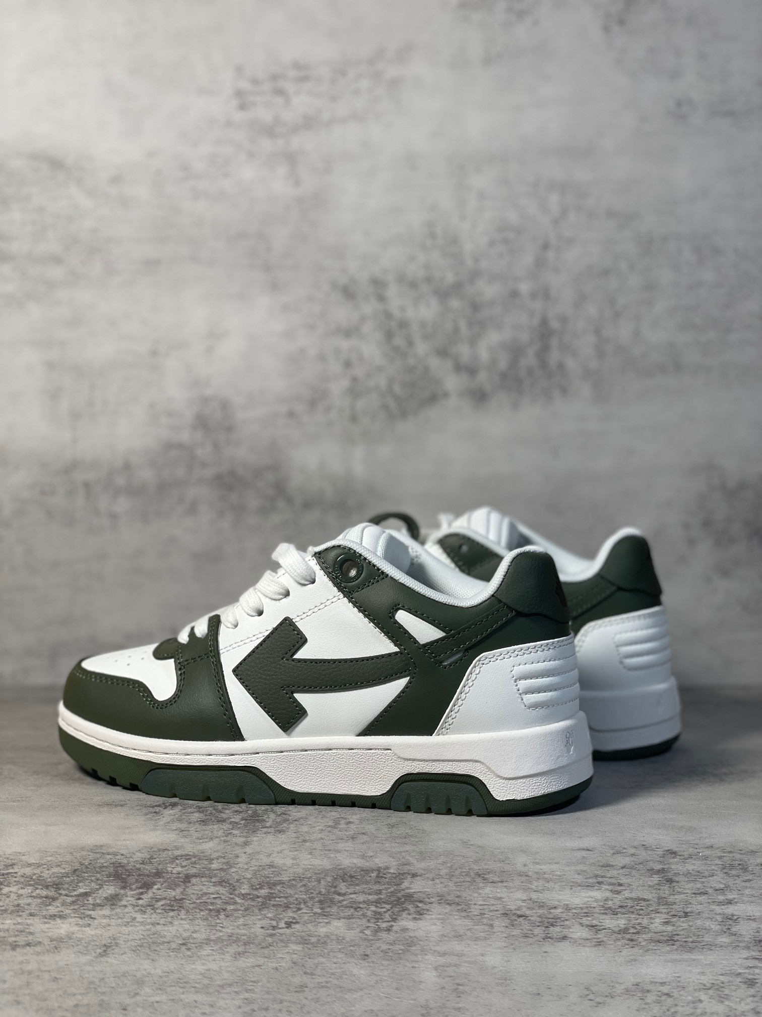 Off-White Out Of Office Low Sneakers Dark Green/White