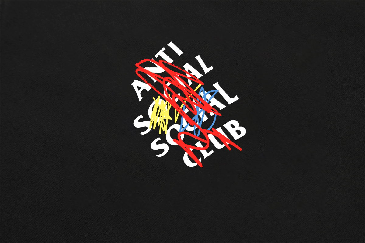 Anti Social Social Club Graffiti Logo Tee Multicolor