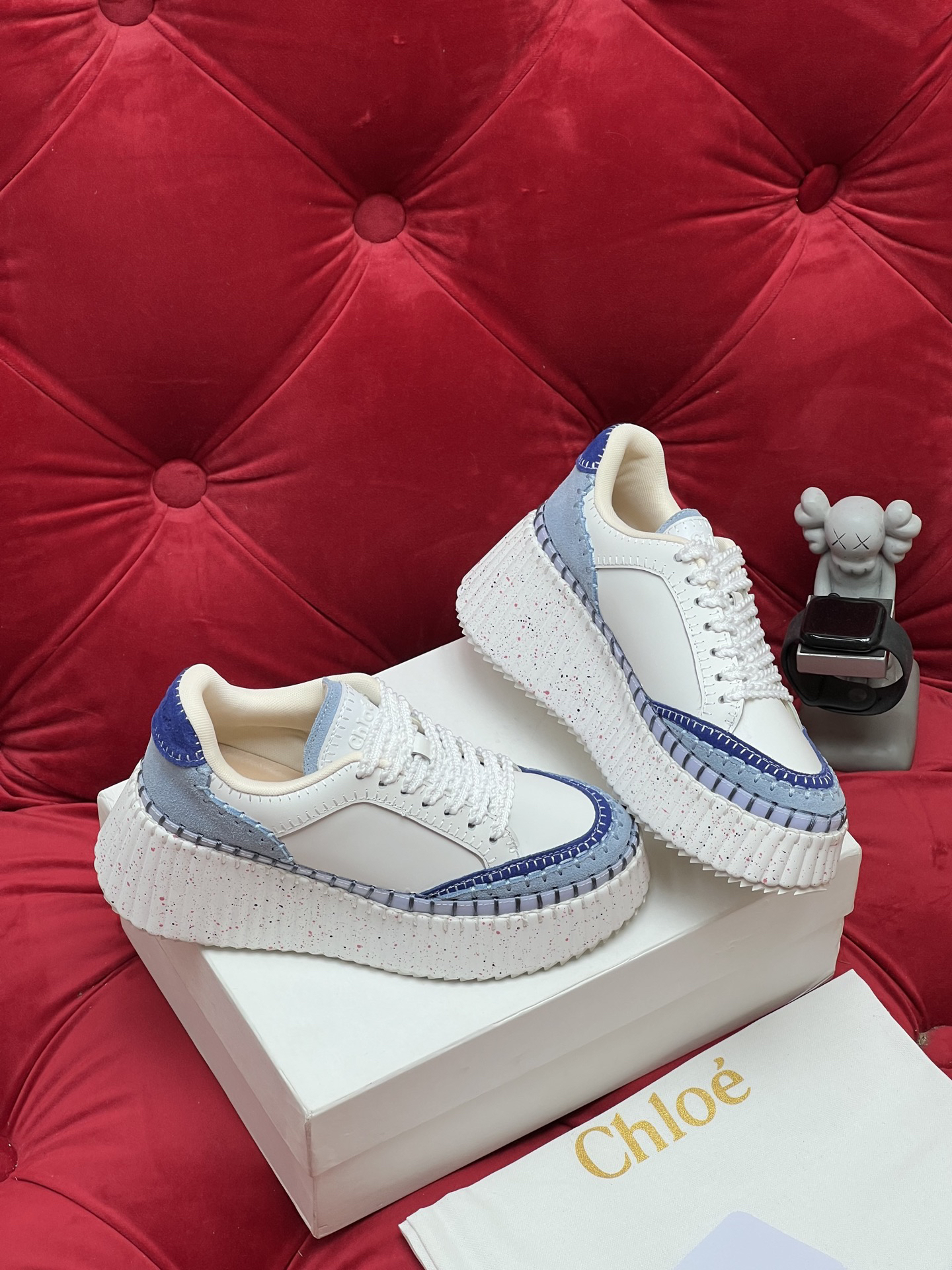 Chloe Platform Casual Sneakers Blue
