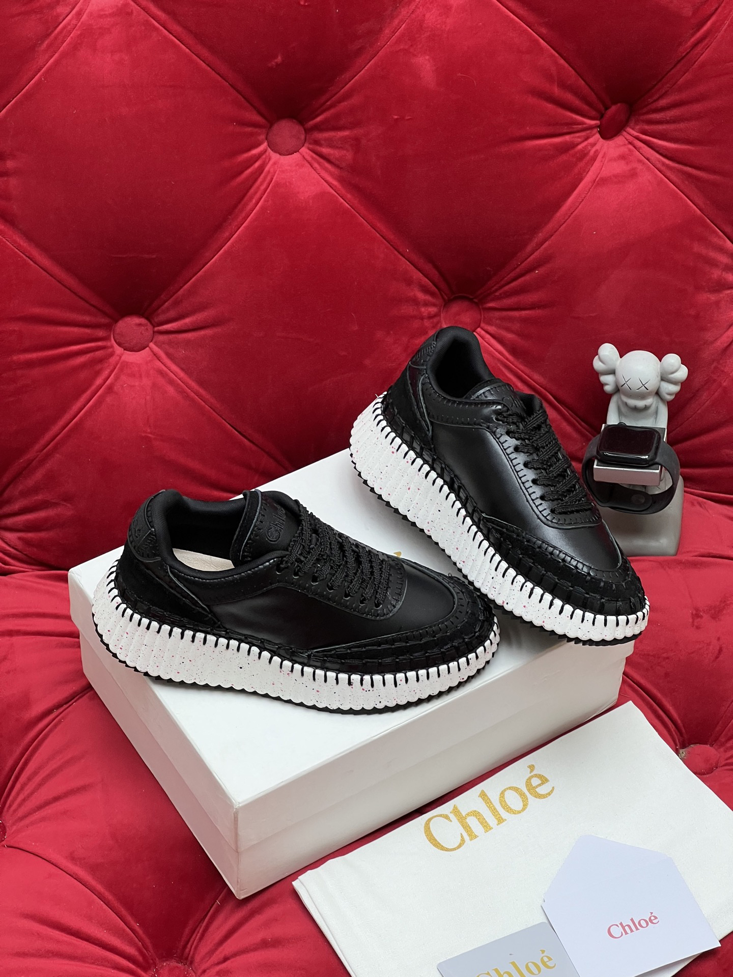 Chloe Platform Casual Sneakers Black