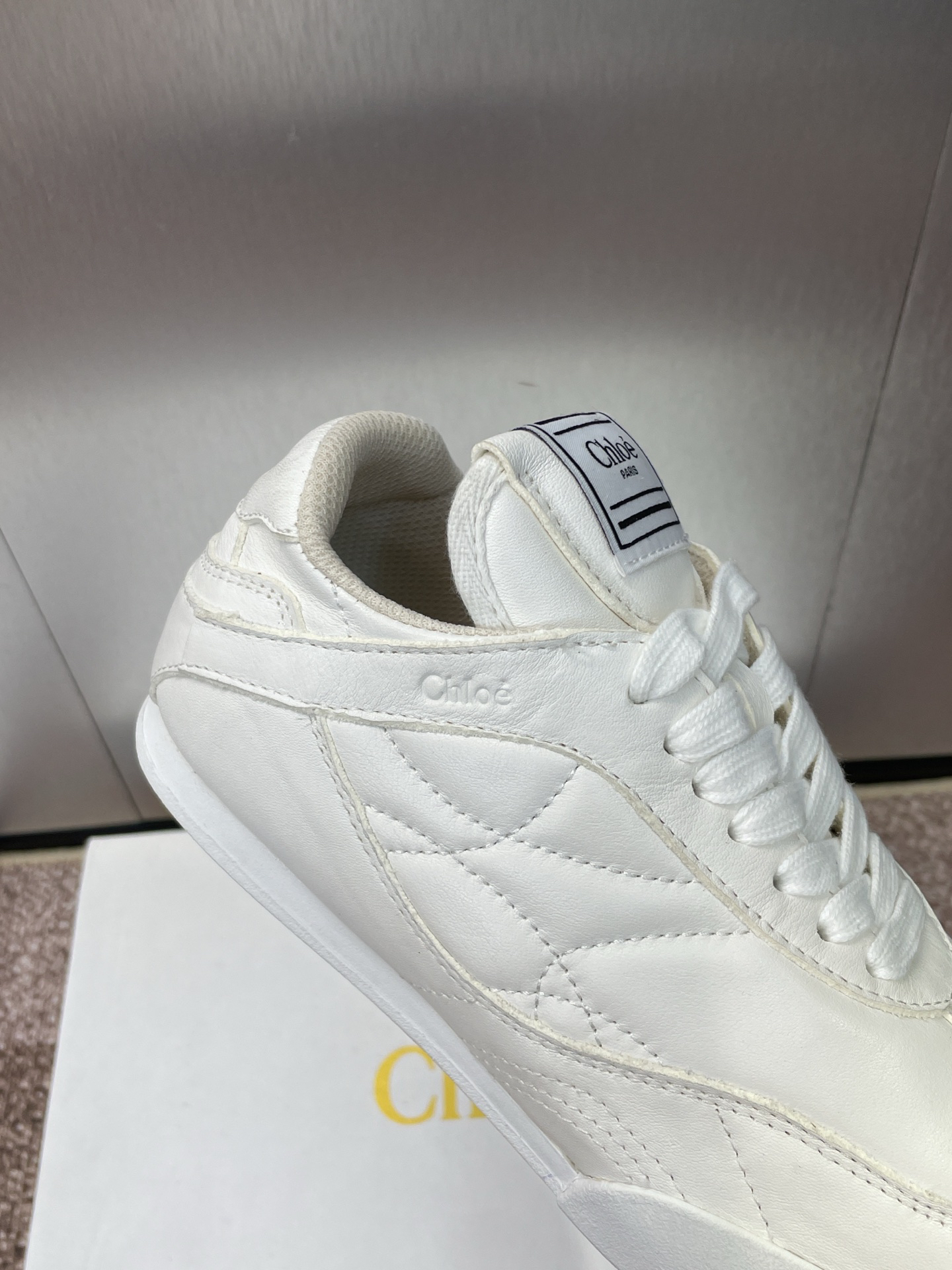 Chloe Runway Retro Trainers White