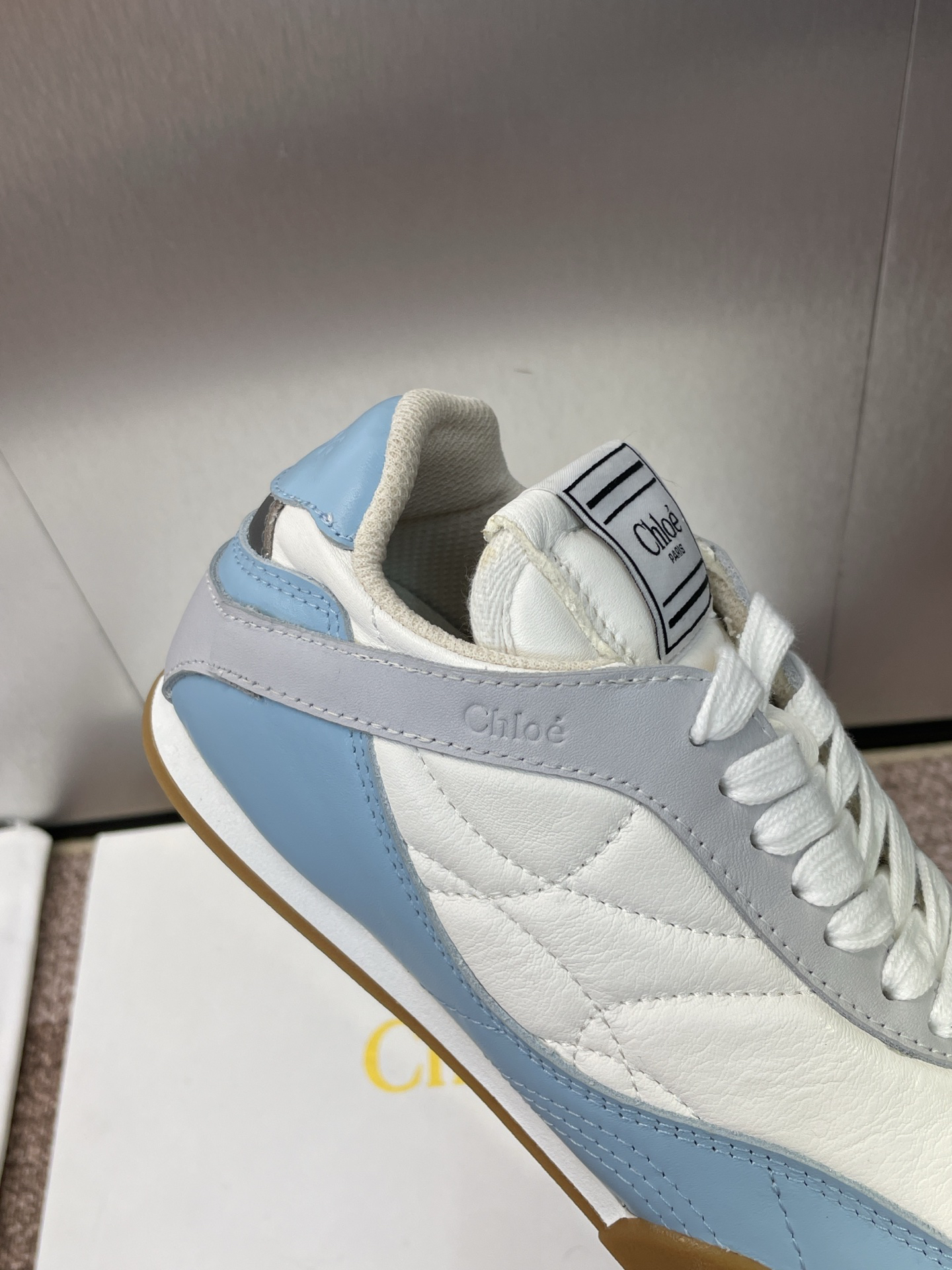 Chloe Lace-Up Runner Sneakers Blue