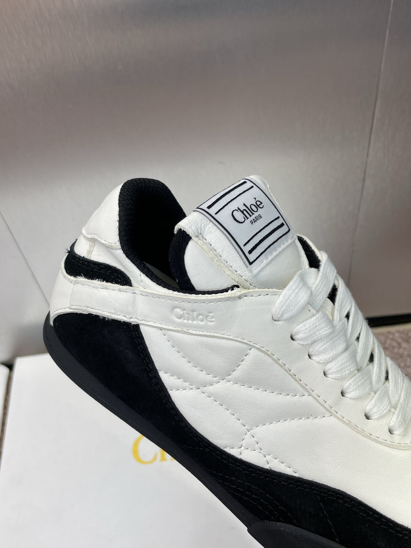 Chloe Runway Low-Top Trainers White/Black