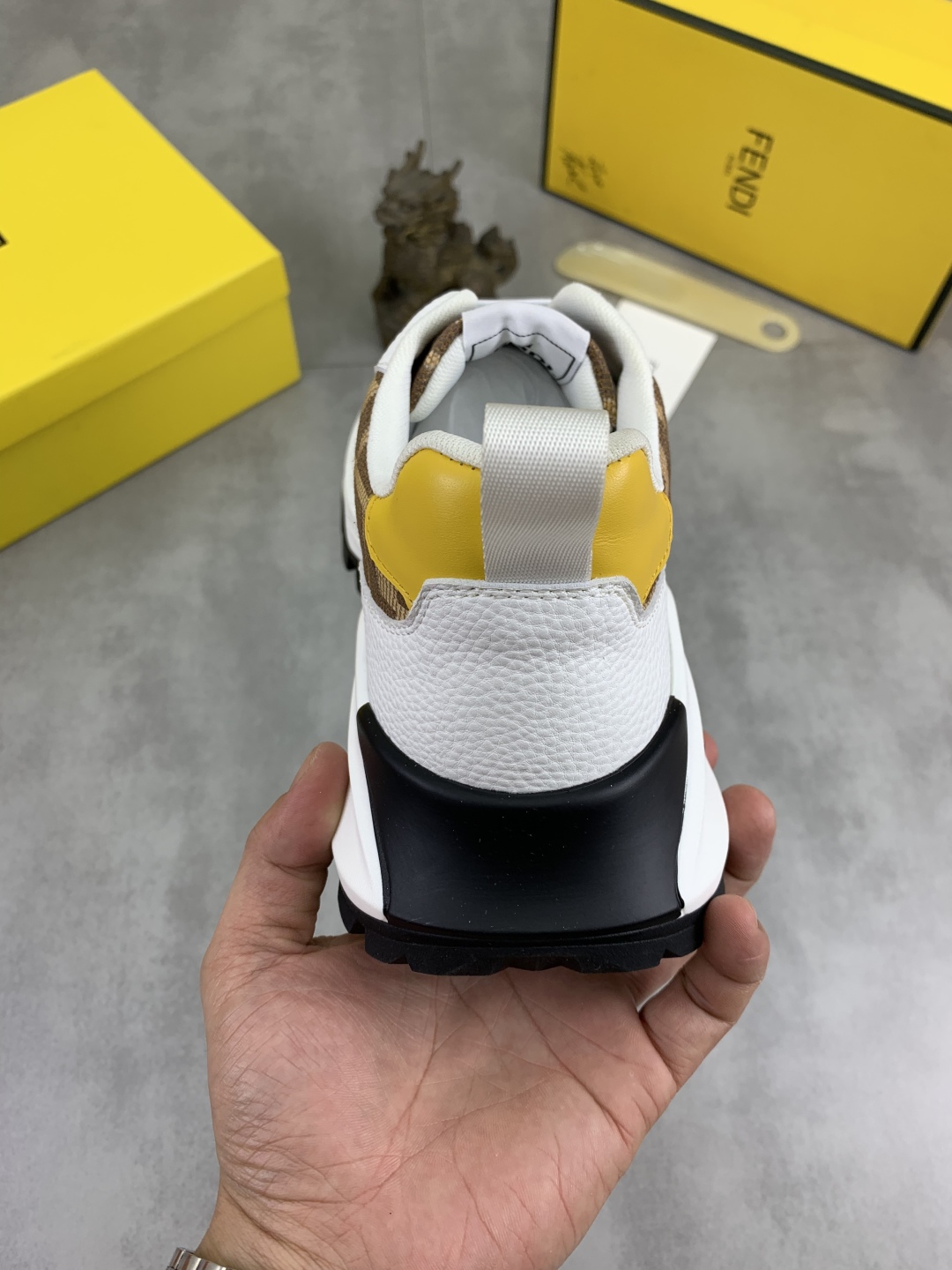 Fendi FF Chunky Sneakers White/Brown