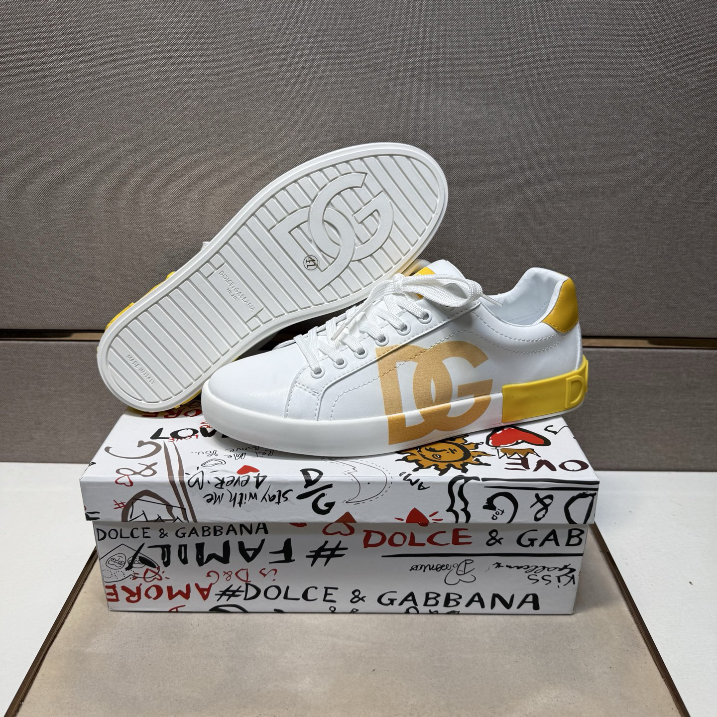 Dolce & Gabbana Casual Sneakers White/Yellow