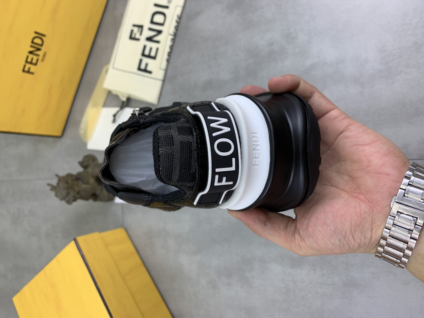 Fendi Flow Low-Top Sneakers Black