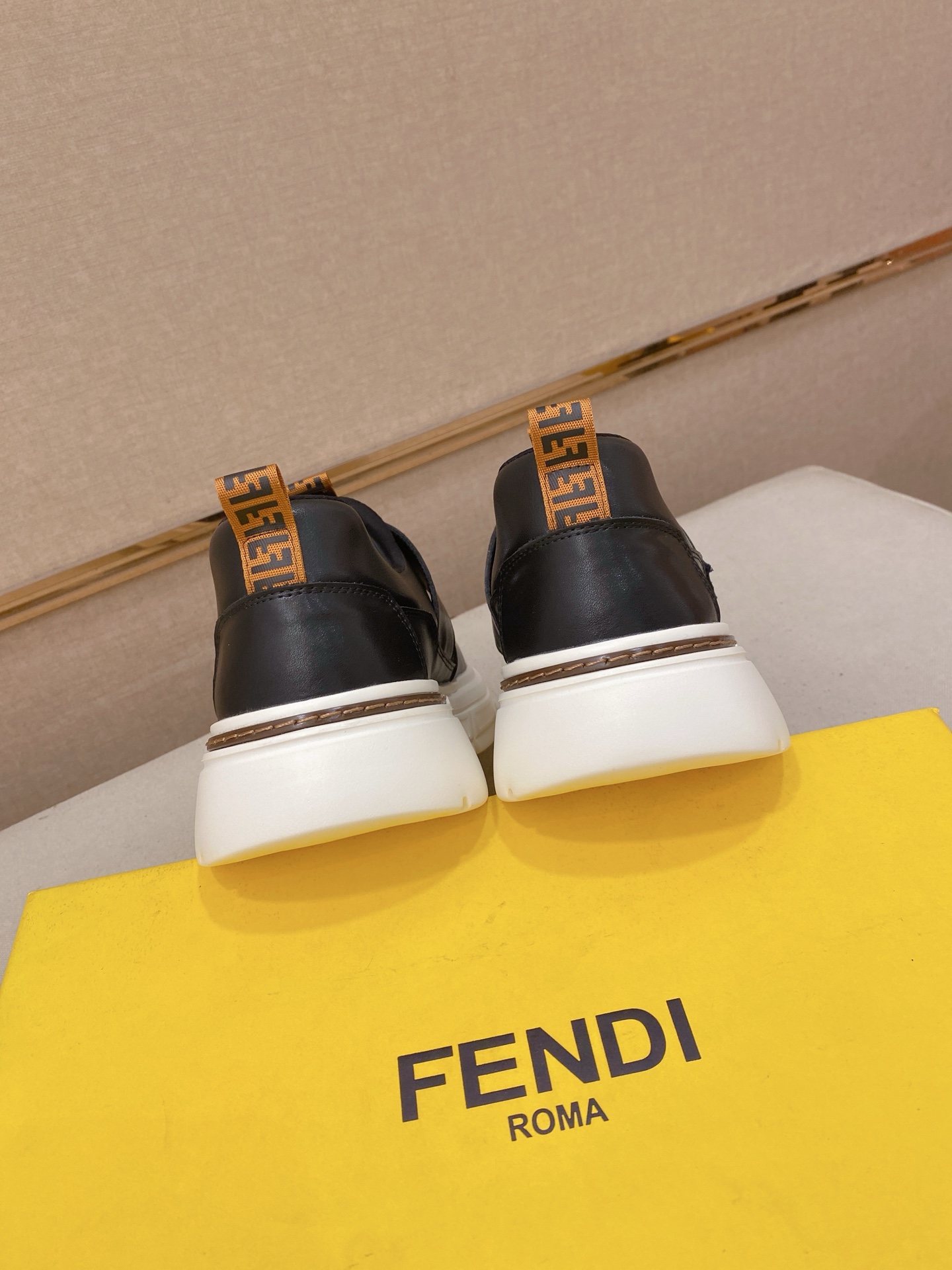 Fendi FF Slip-On Sneakers Black