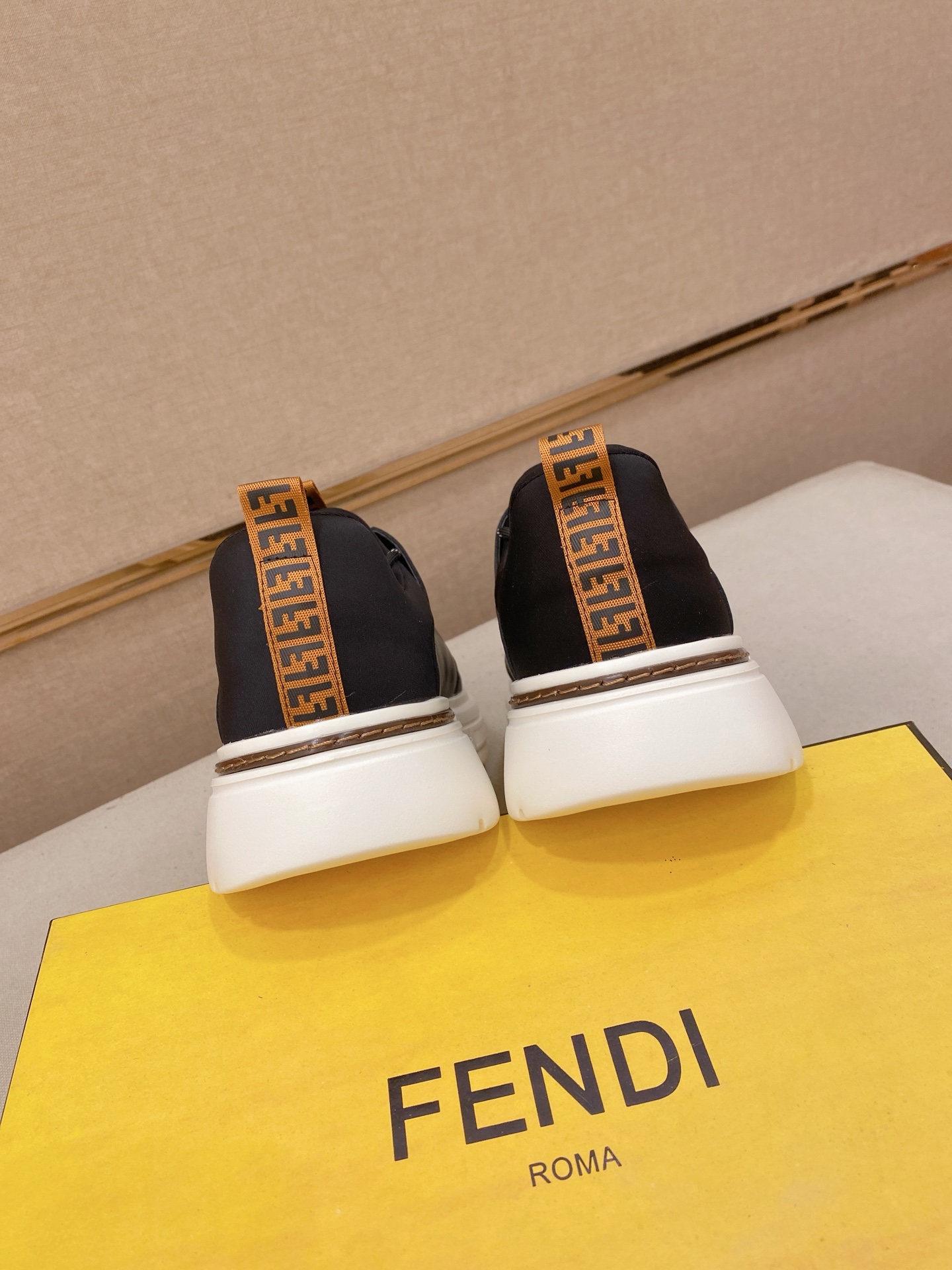 Fendi Logo Chunky Sneakers Black