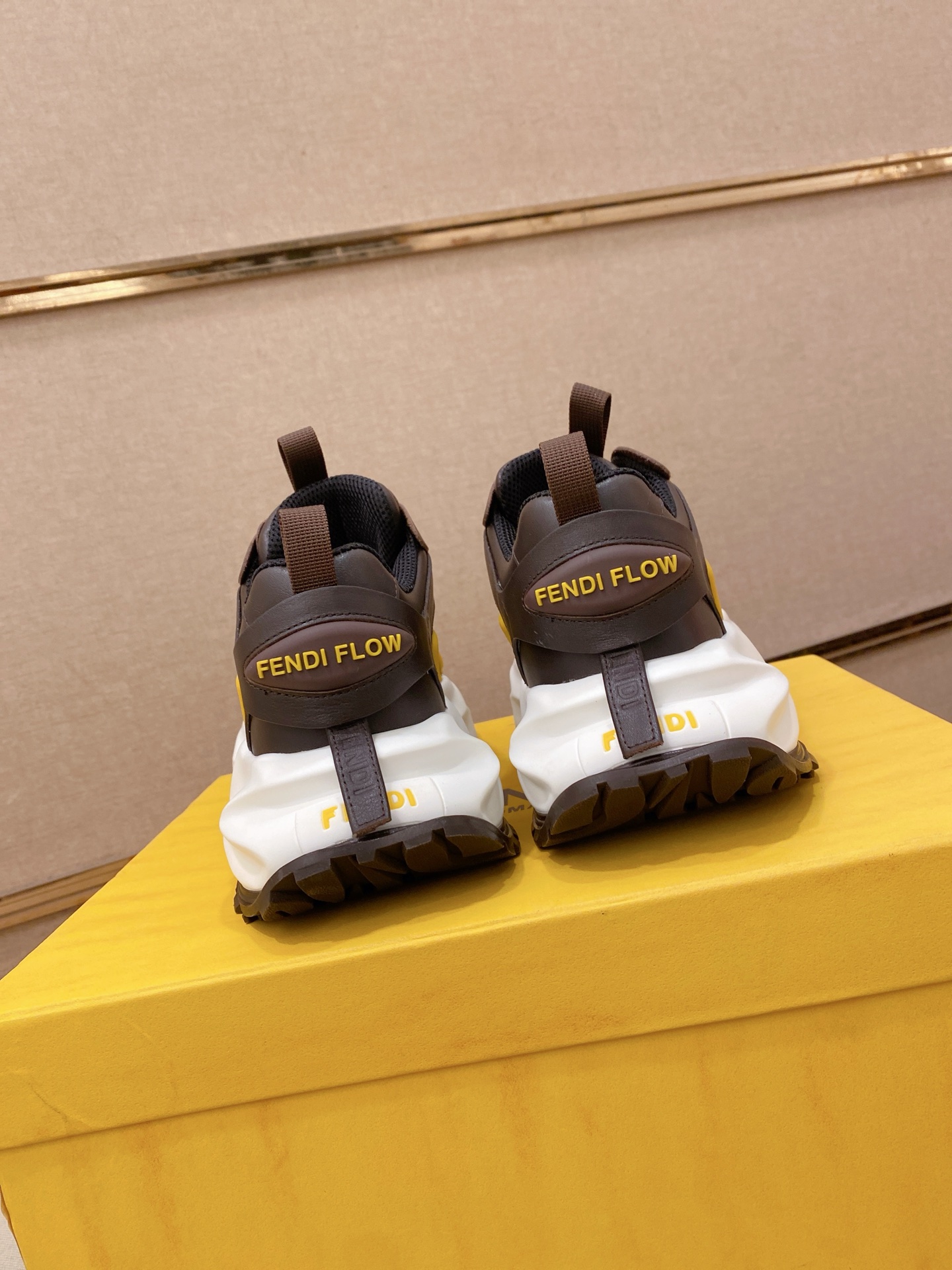 Fendi Flow Chunky Sneakers Brown/Yellow