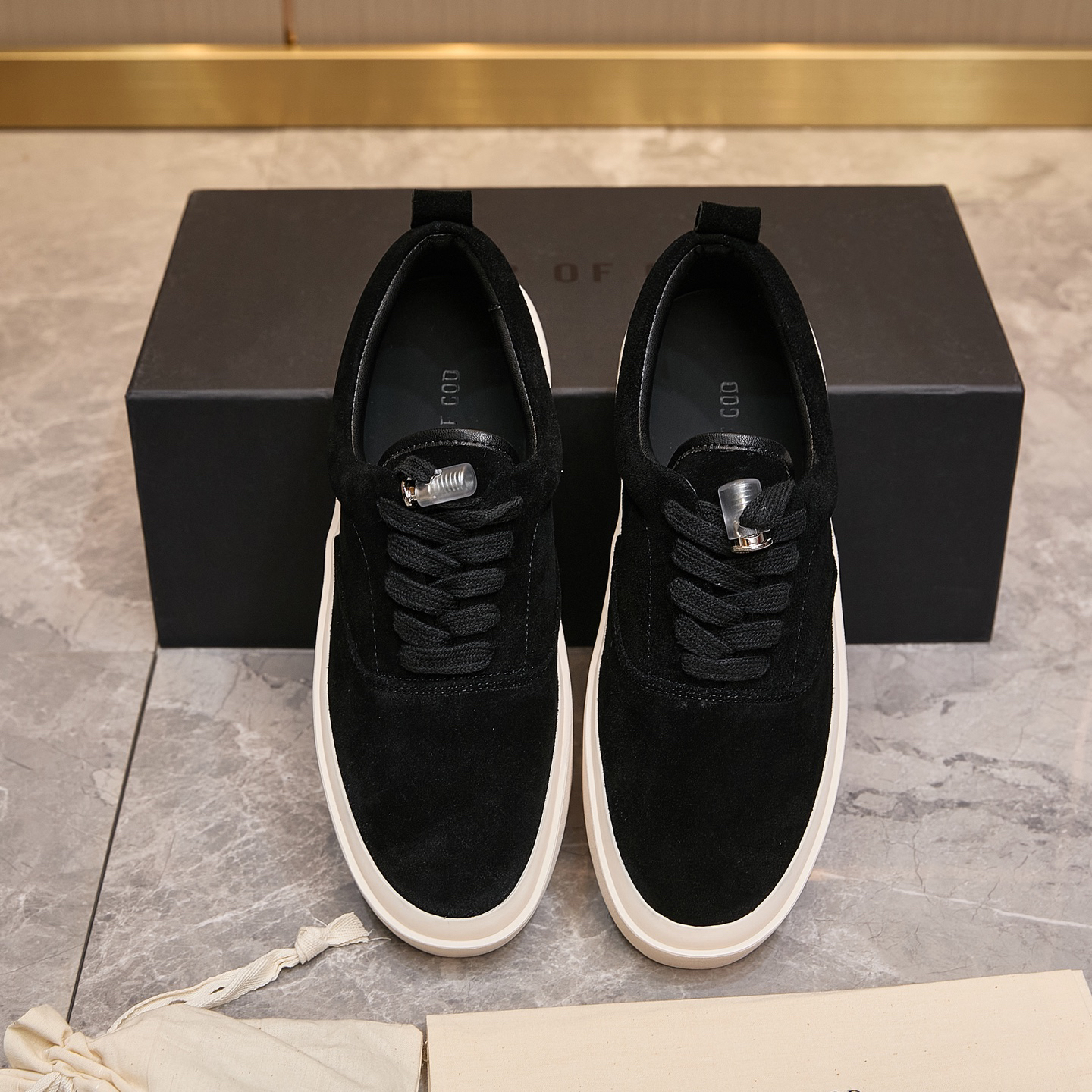 Fear of God FOG 101 Suede Skate Sneakers Black