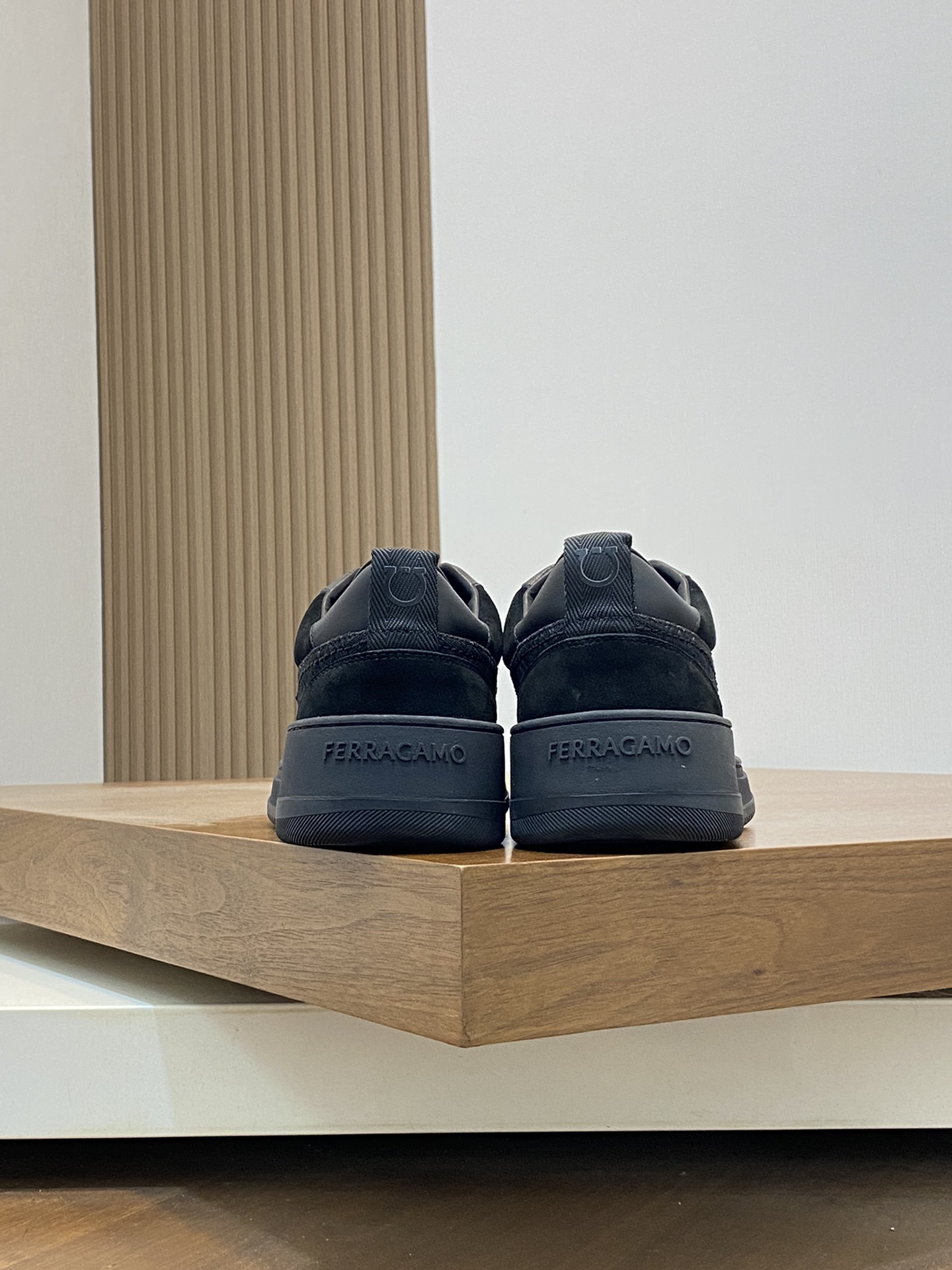 Ferragamo Napa Leather Sneakers Black