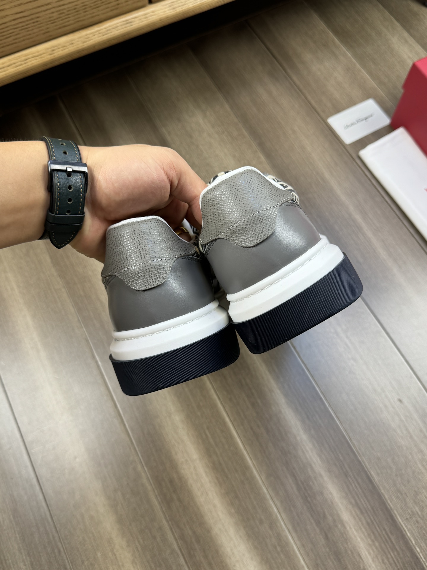 Ferragamo Gancini Canvas Sneakers Grey