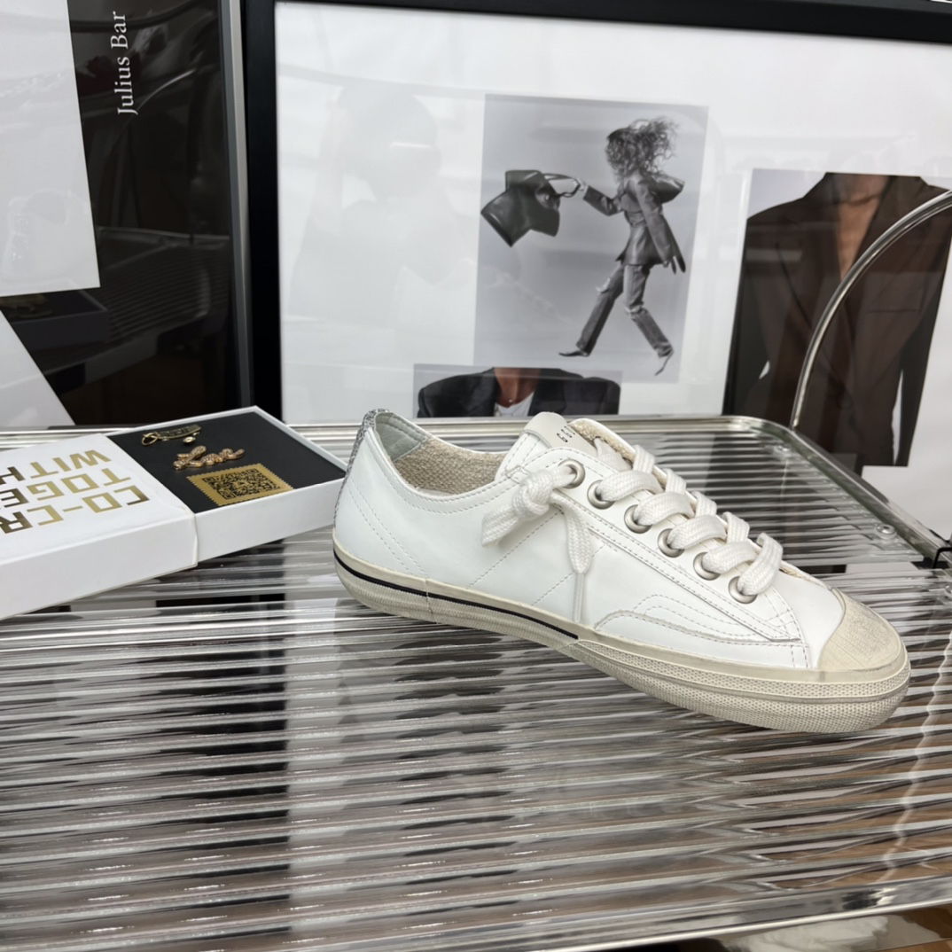 Golden Goose VSTAR2 Canvas Sneakers White/Black Star