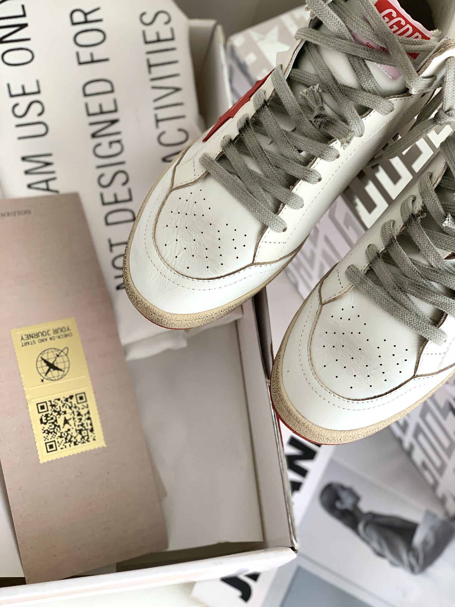 Golden Goose SKY-STAR High-Top Sneakers Red
