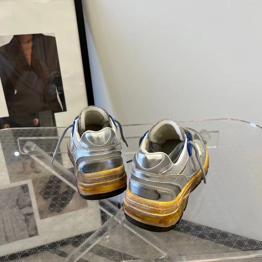 Golden Goose Ball Star Sneaker Silver/Blue