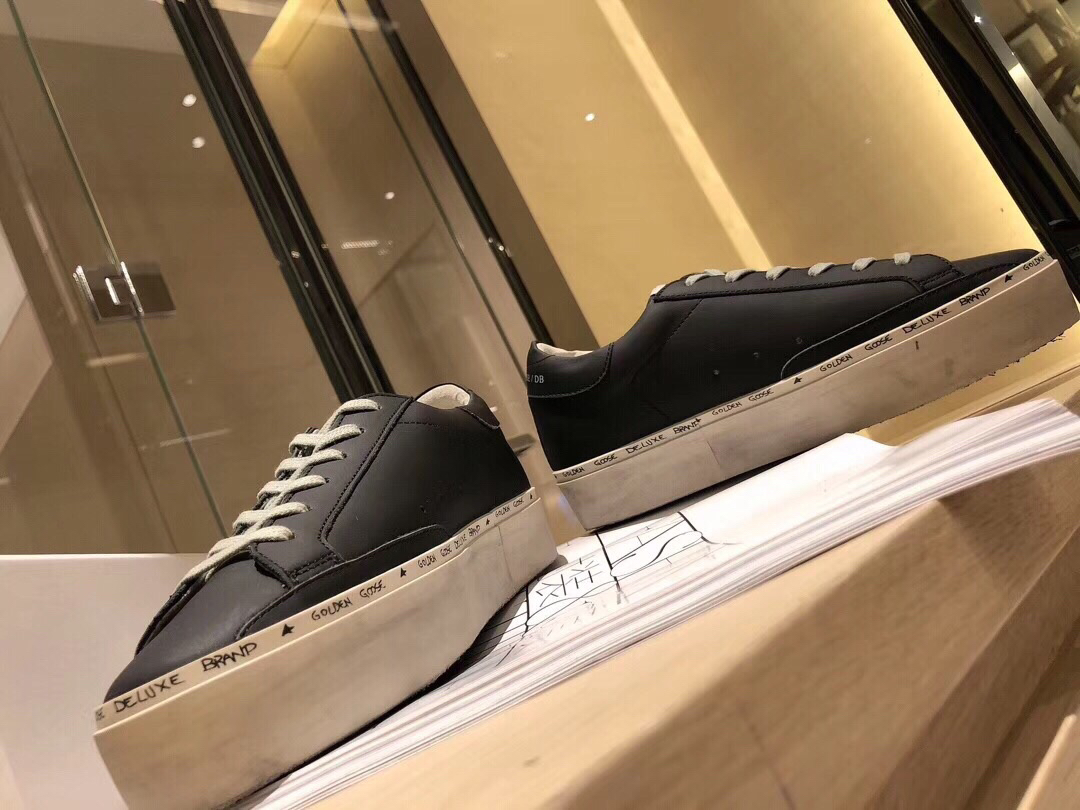Golden Goose Hi Star Platform Sneakers Black/White