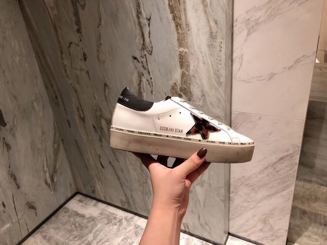Golden Goose Hi Star Platform Sneakers White/Black