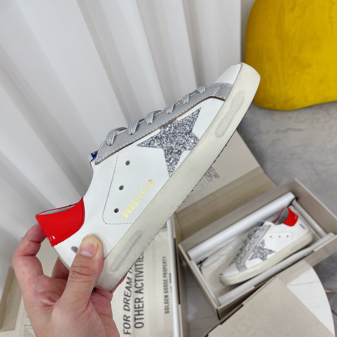 Golden Goose Superstar Glitter Star Sneaker Red/White