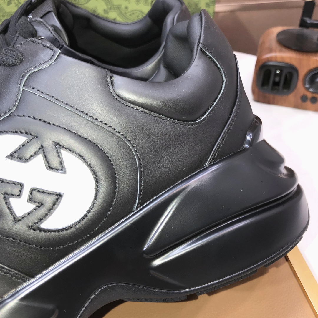 Gucci GG Leather Chunky Sneaker Black