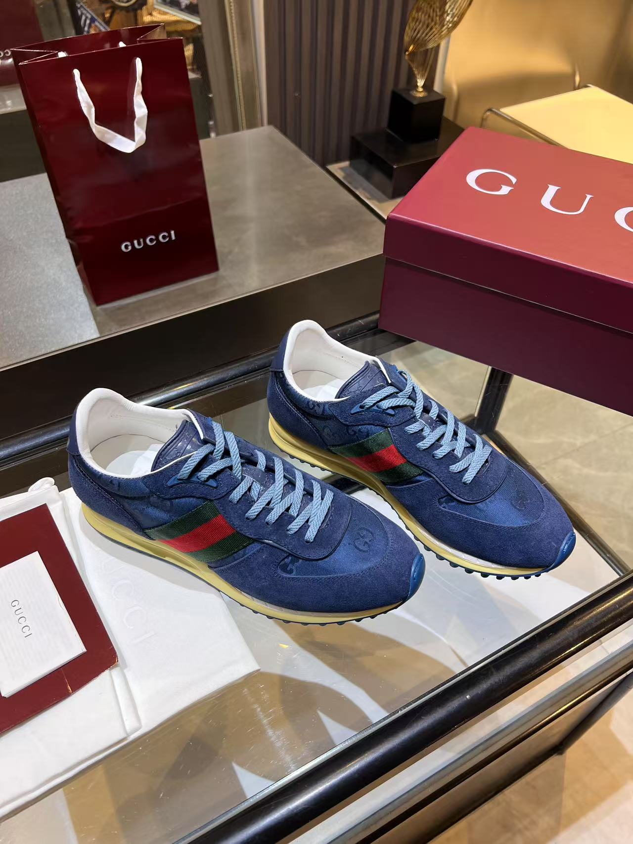 Gucci Re-Motion Platform Sneakers Navy
