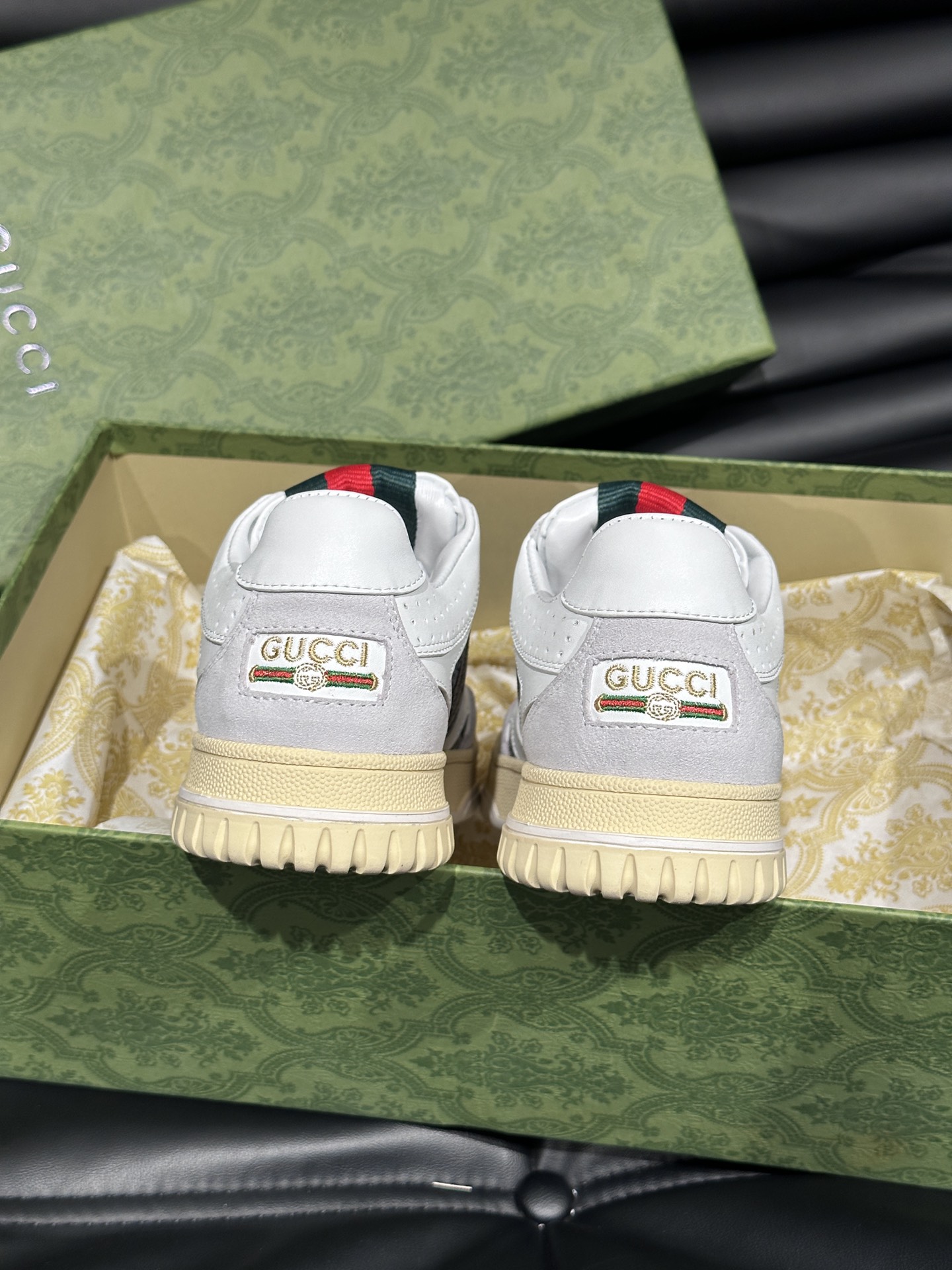 Gucci Re-Web GG Canvas Leather Sneakers White
