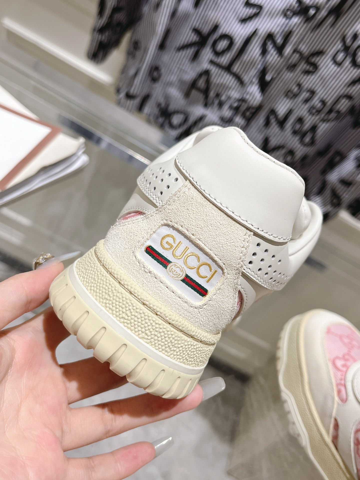 Gucci Vintage Distressed Sneaker Pink
