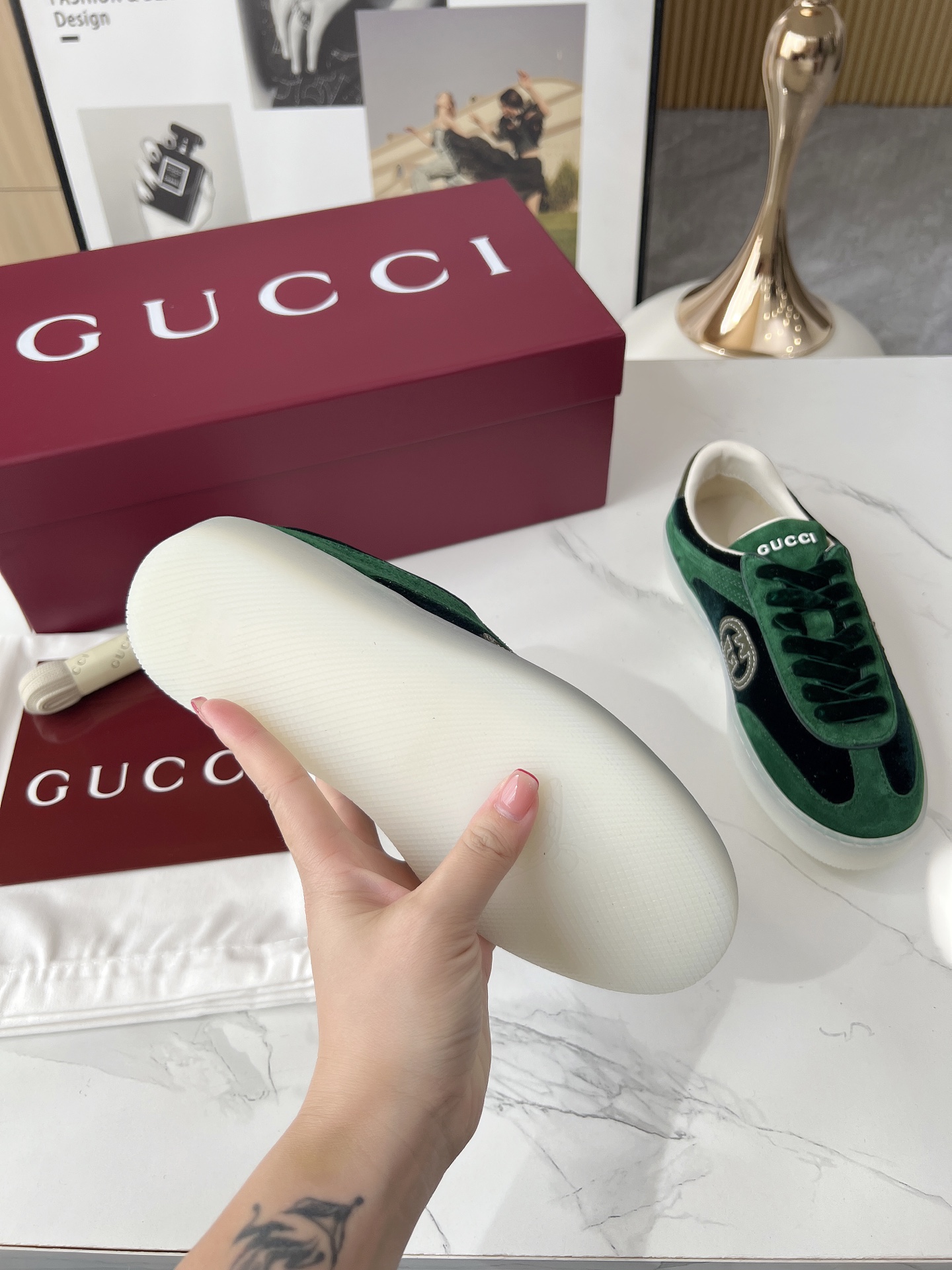 Gucci GG Trainer Sneakers Green