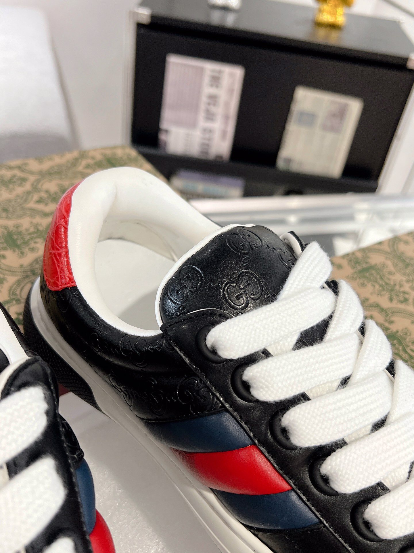 Gucci Ace Thick-Sole Sneakers Multicolor