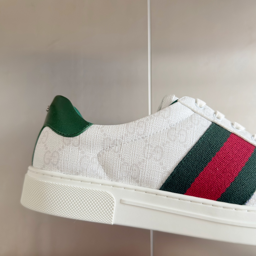 Gucci Ace GG Canvas Sneakers White/Green/Red