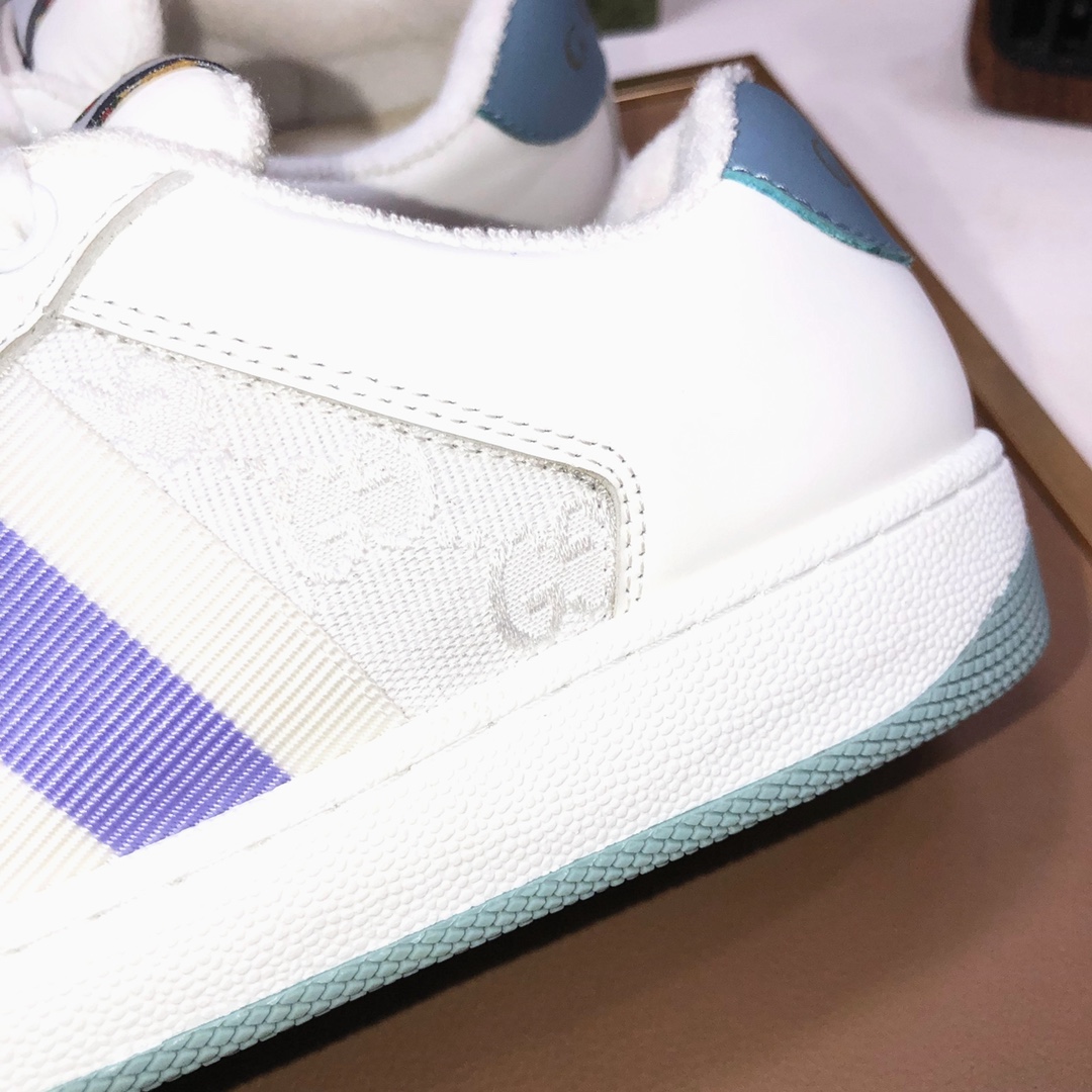 Gucci GG Canvas Low-Top Sneakers White/Blue