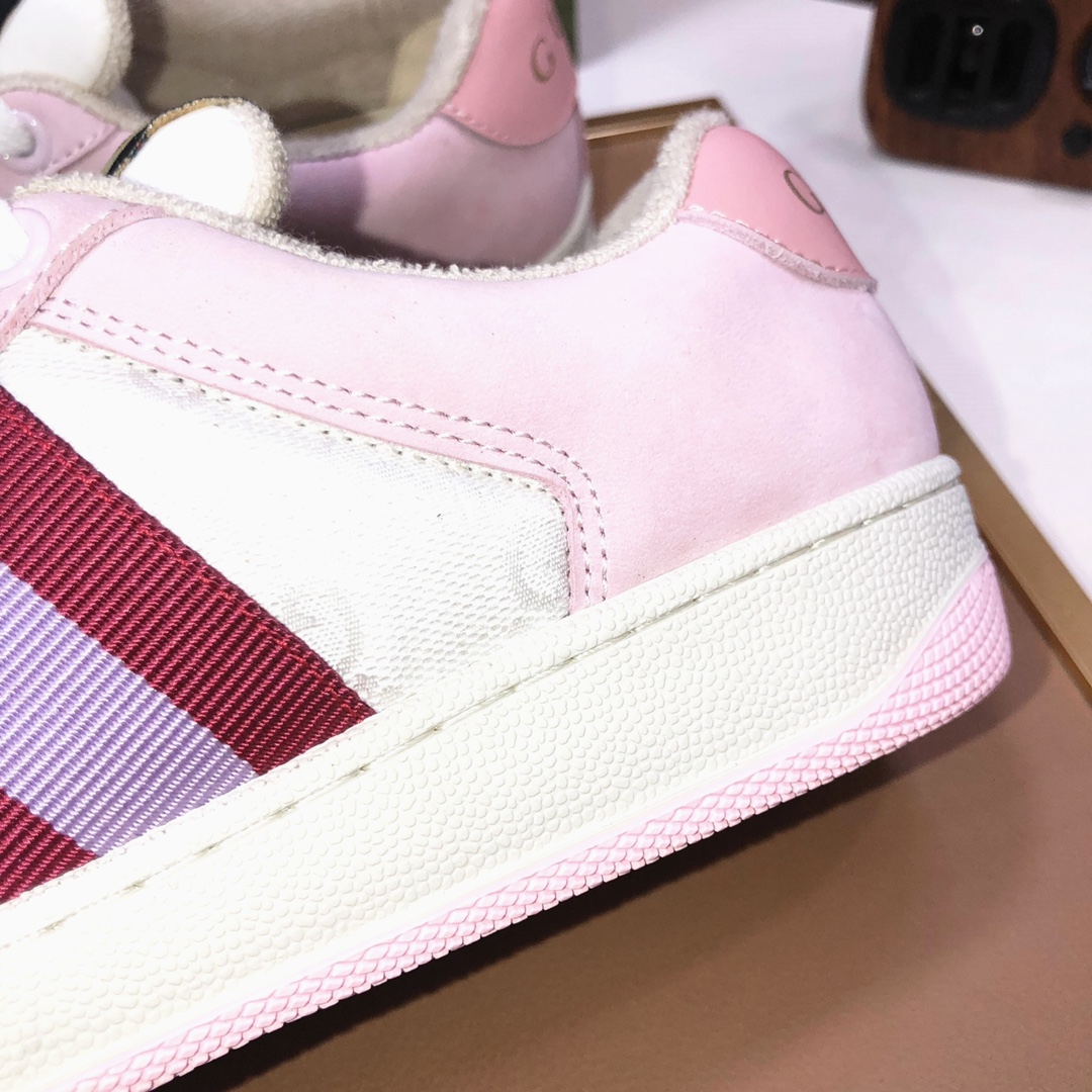 Gucci GG Web Low-Top Sneakers Pink