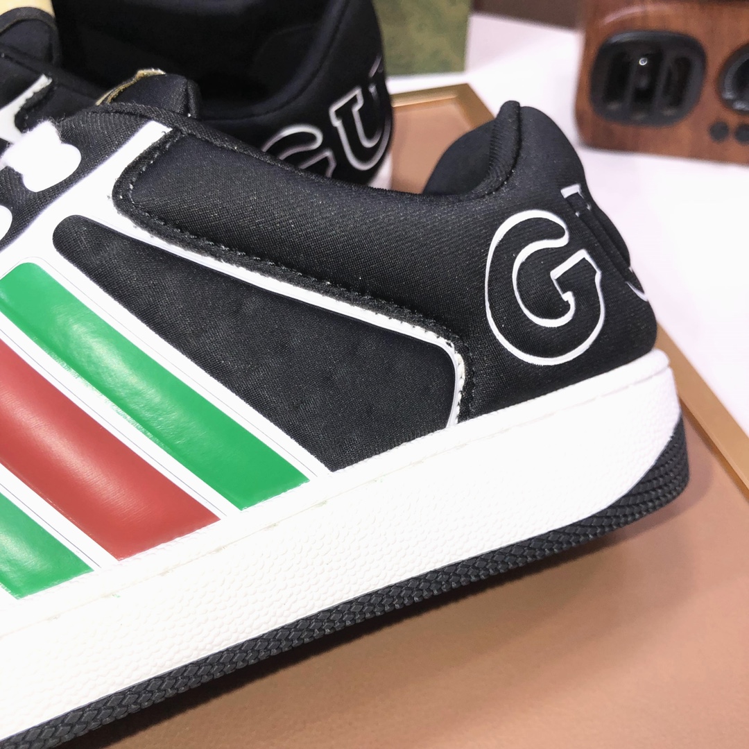 Gucci Web Stripe Low-Top Sneakers Black