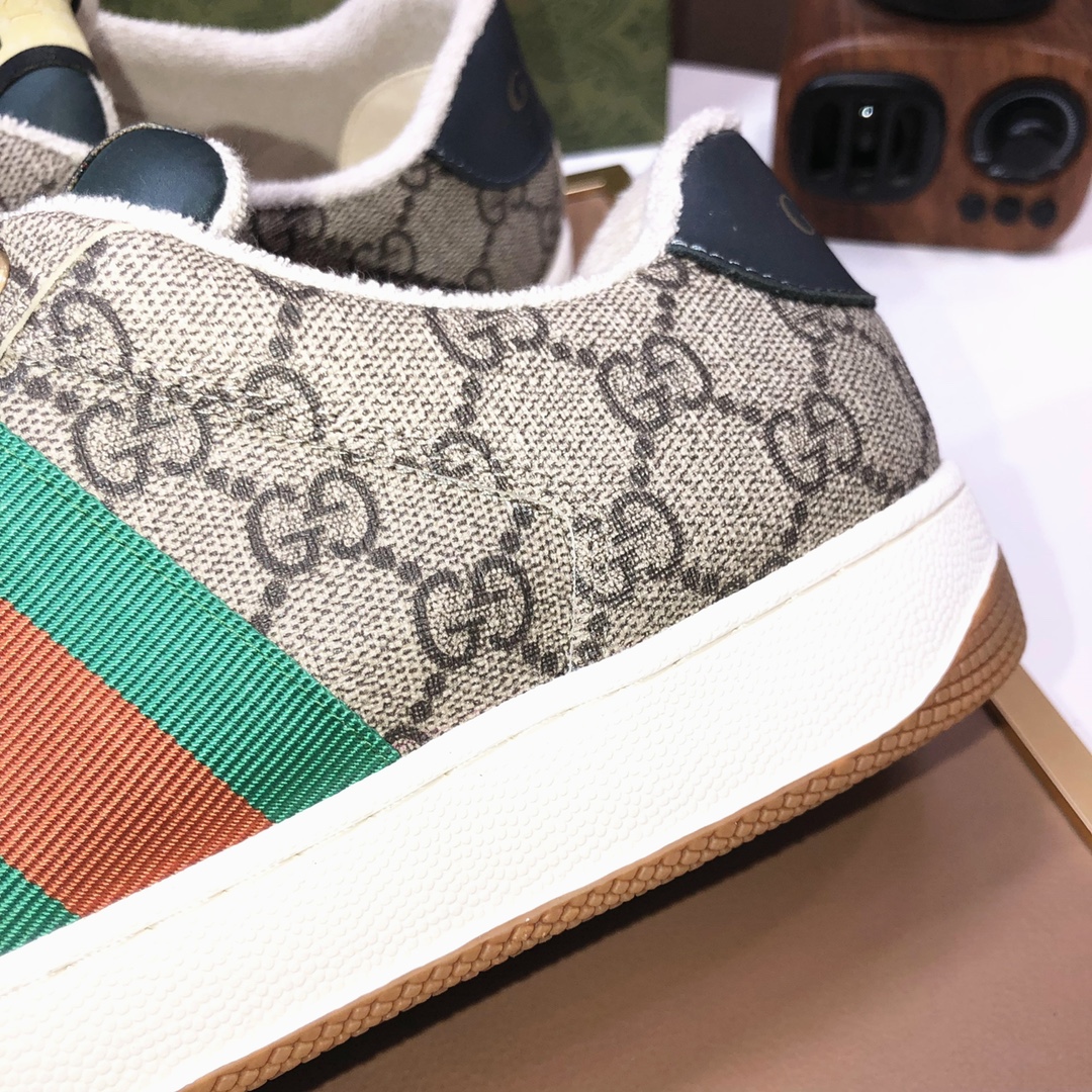 Gucci GG Web Stripe Low-Top Sneakers Multicolor