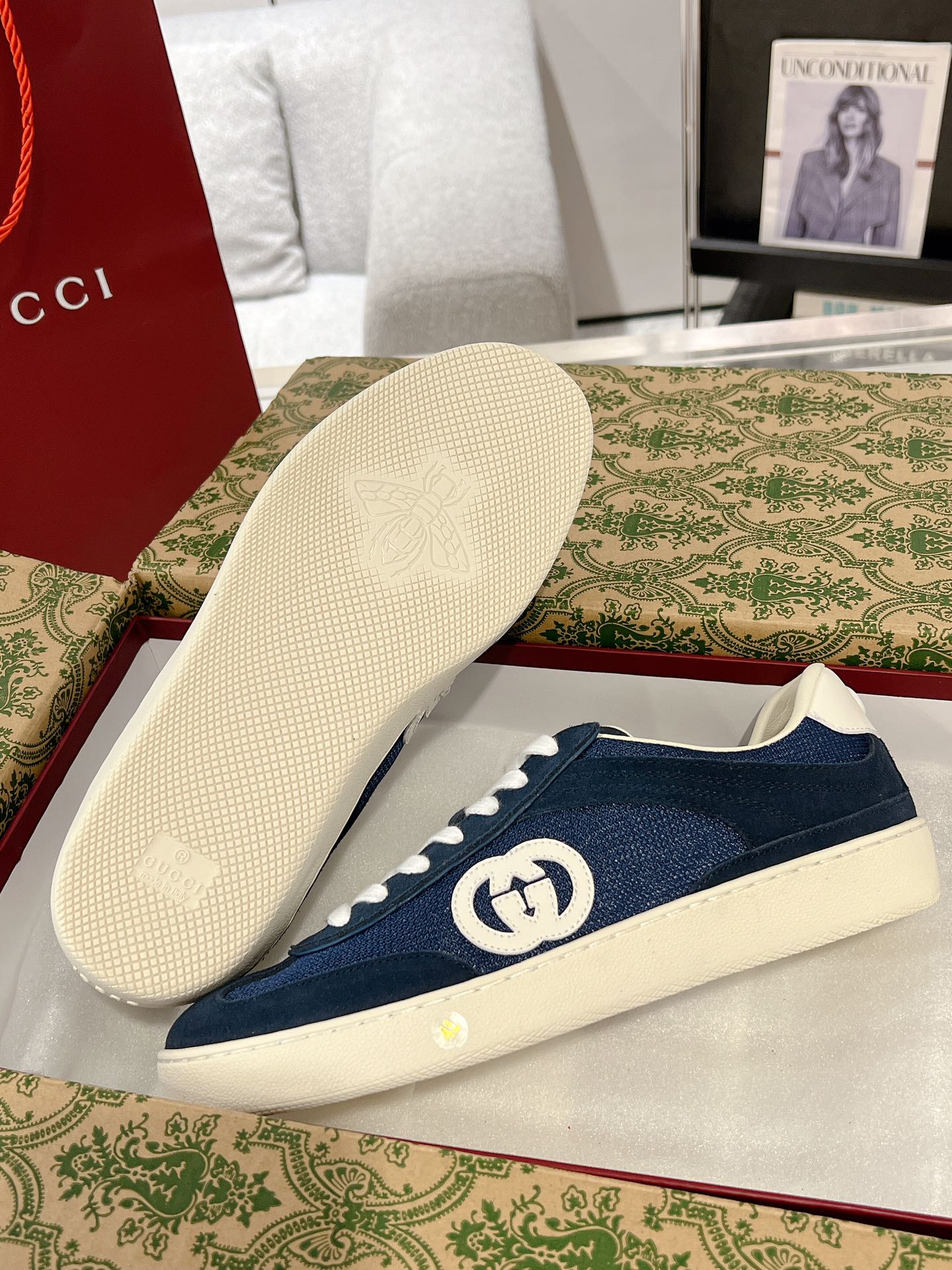 Gucci GG Low-Top Sneakers Navy
